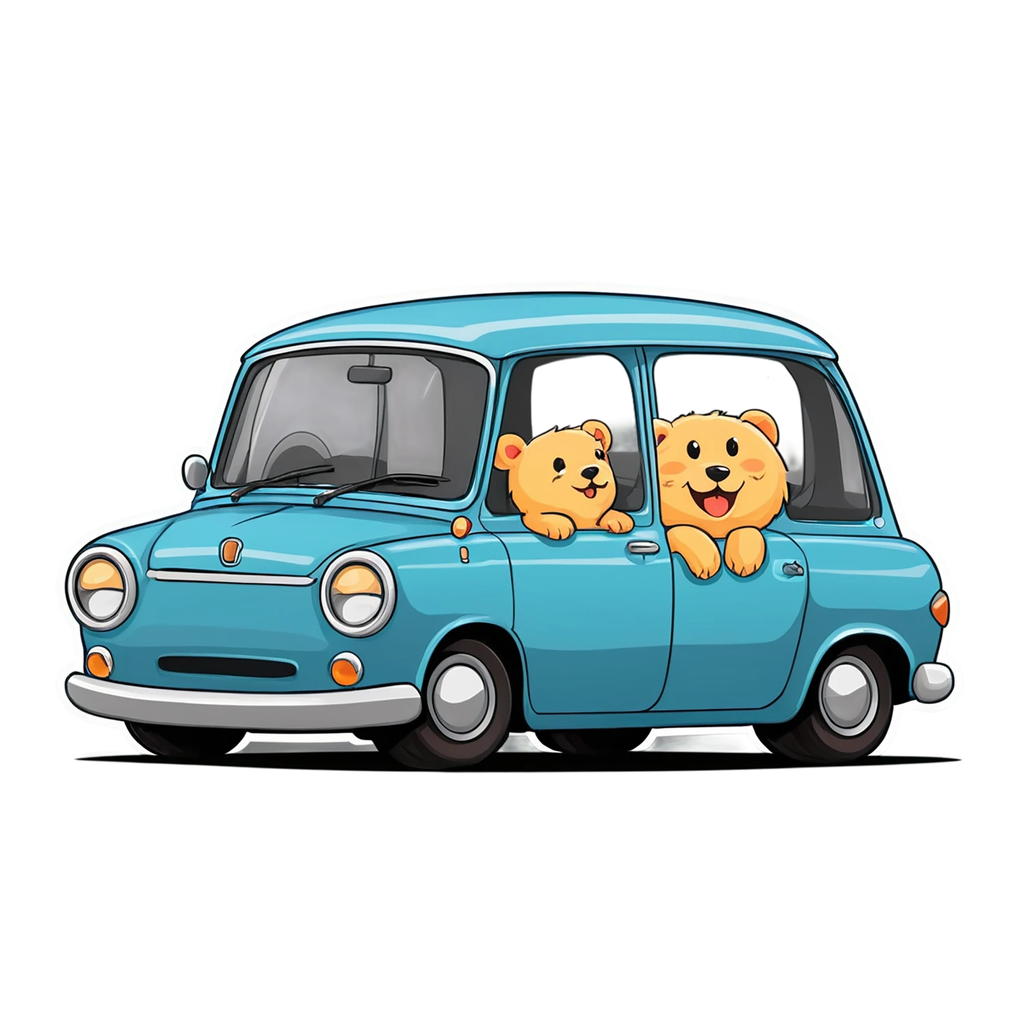 Car Cute sticker isolated on transparent background #14074