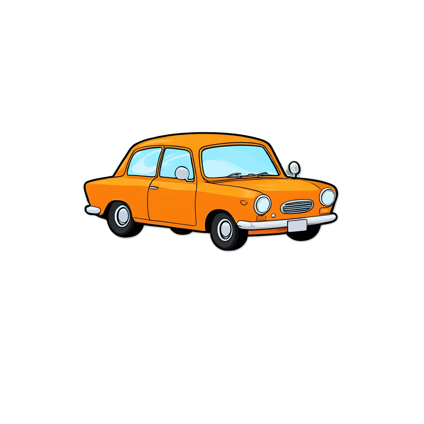 Car Cute sticker isolated on transparent background #14076