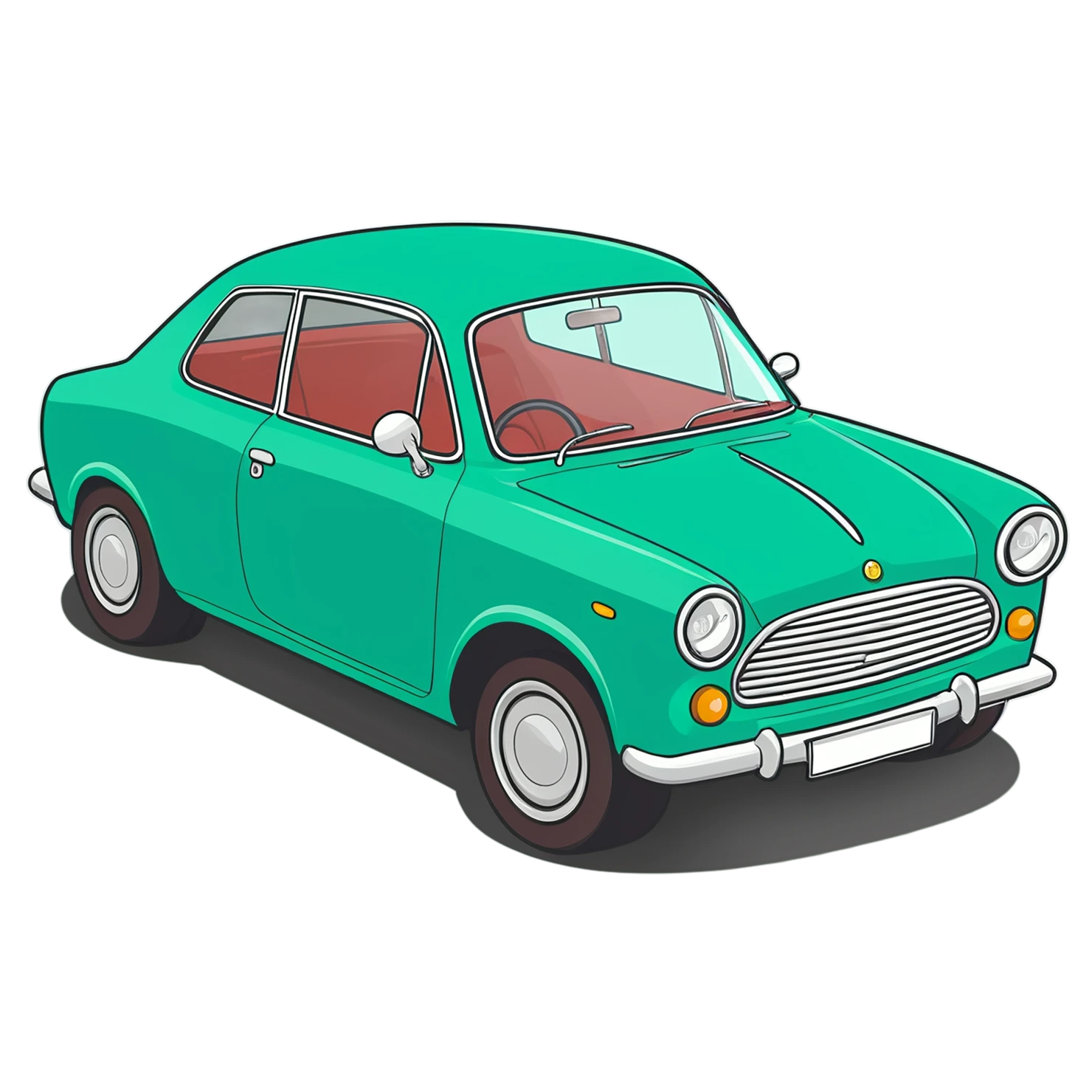 Car Cute sticker isolated on transparent background #14079
