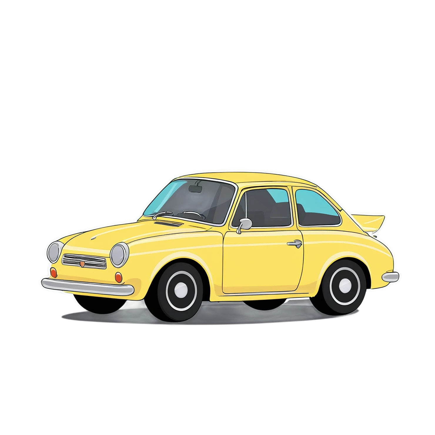 Car Cute sticker isolated on transparent background #14081