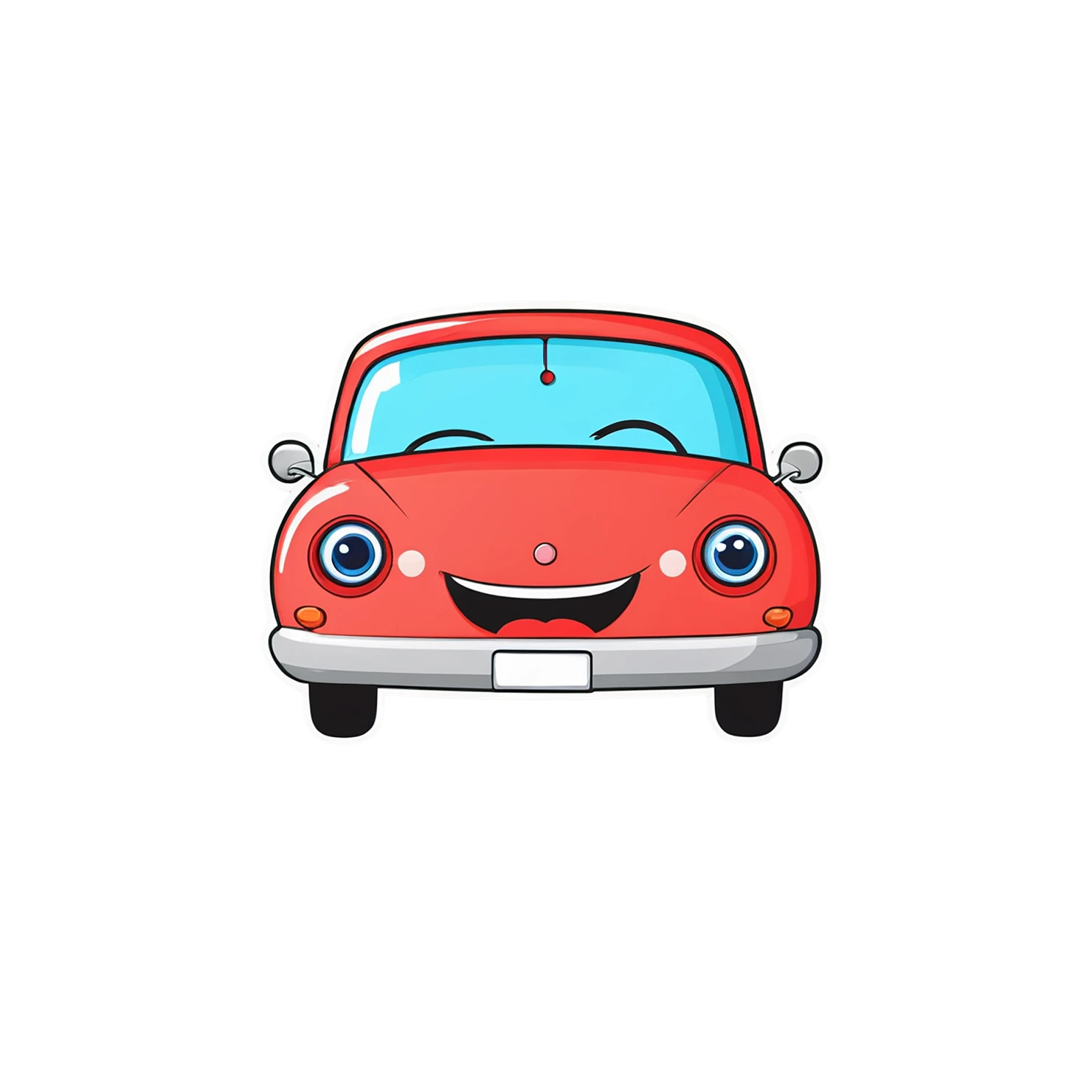 Car Cute sticker isolated on transparent background #14085