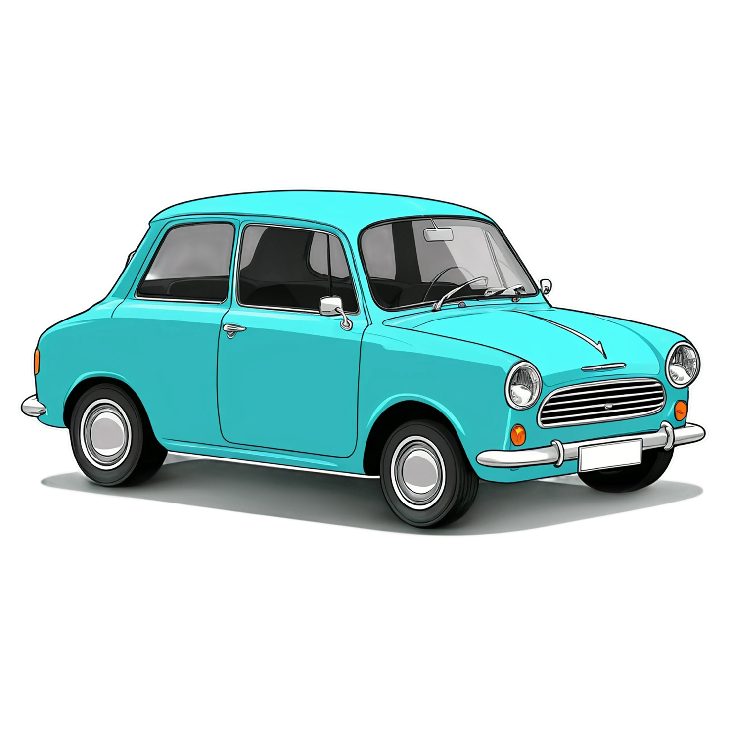 Car Cute sticker isolated on transparent background #14086