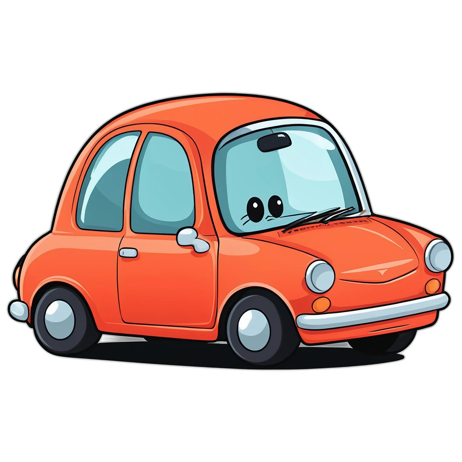 Car Cute sticker isolated on transparent background #14092