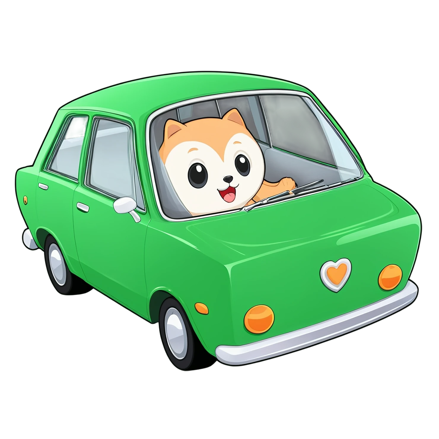 Car Cute sticker isolated on transparent background #14095