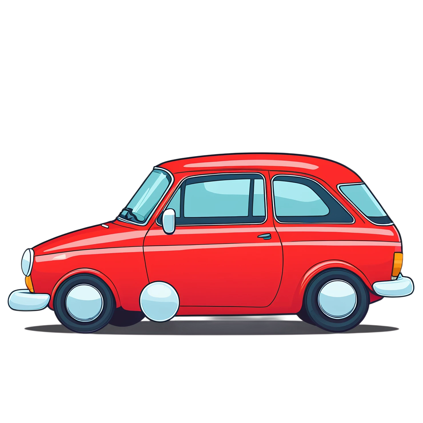 Car Cute sticker isolated on transparent background #14098