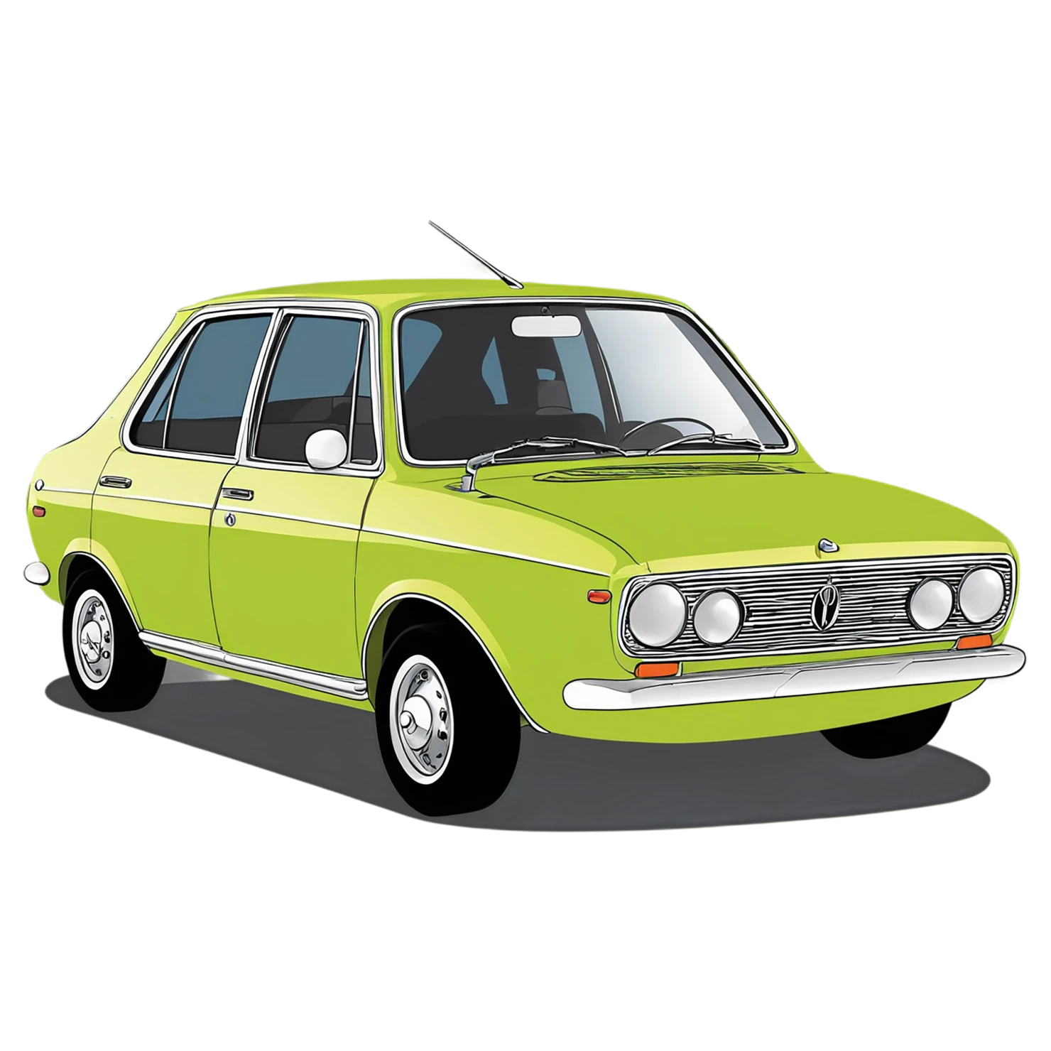 Car Cute sticker isolated on transparent background #14101