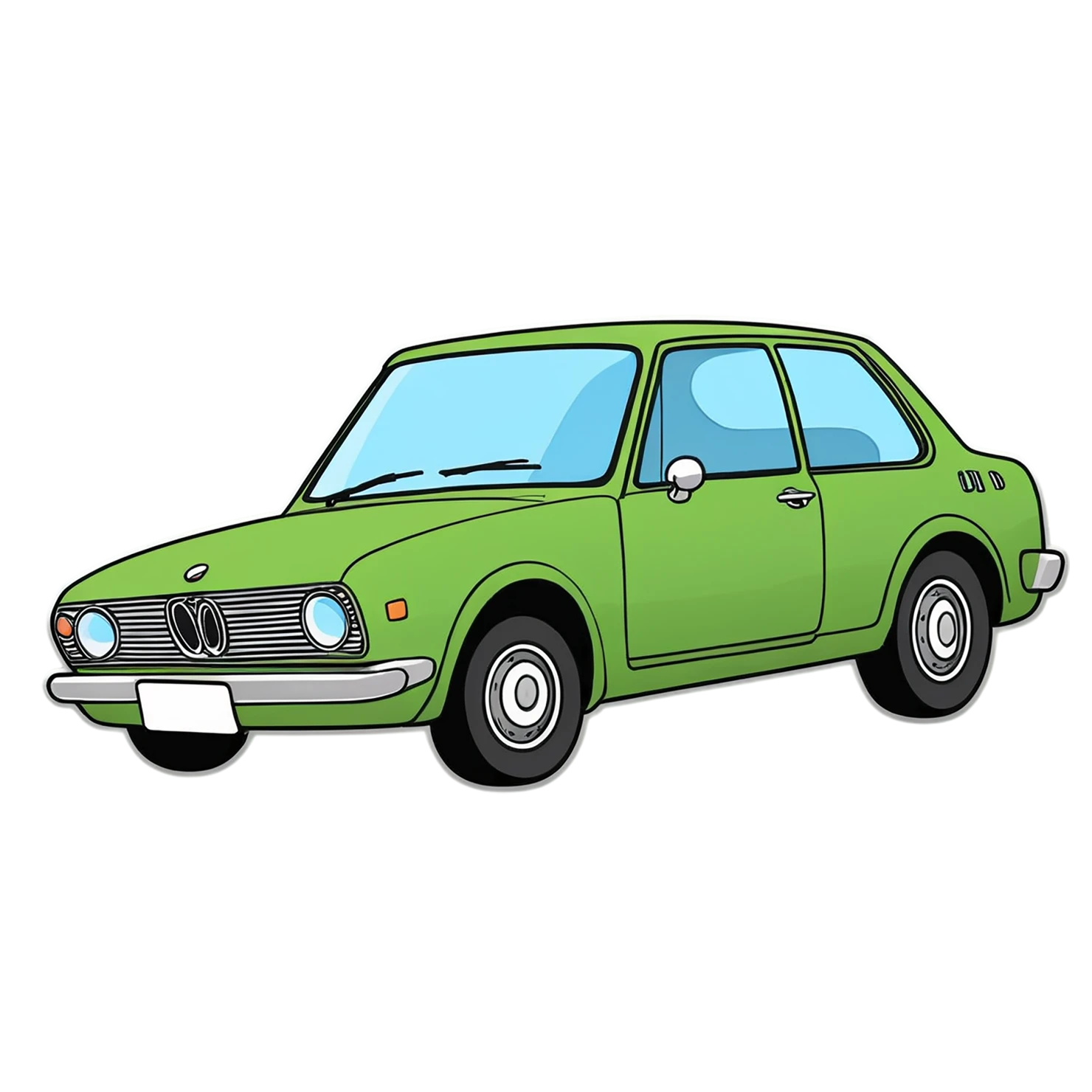 Car Cute sticker isolated on transparent background #14106