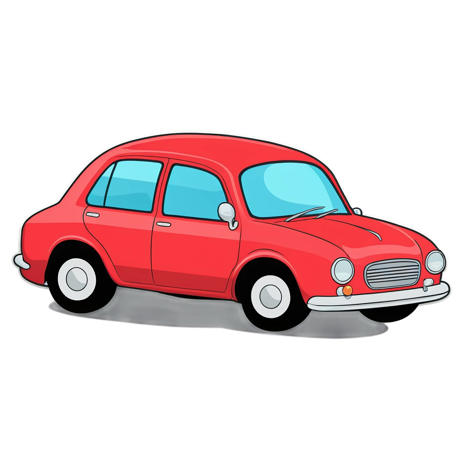 Car Cute sticker isolated on transparent background #14108