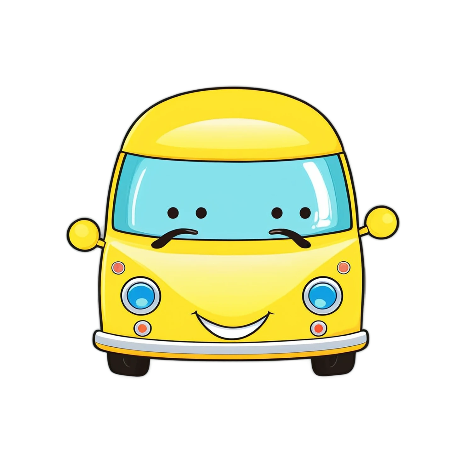 Car Cute sticker isolated on transparent background #14111