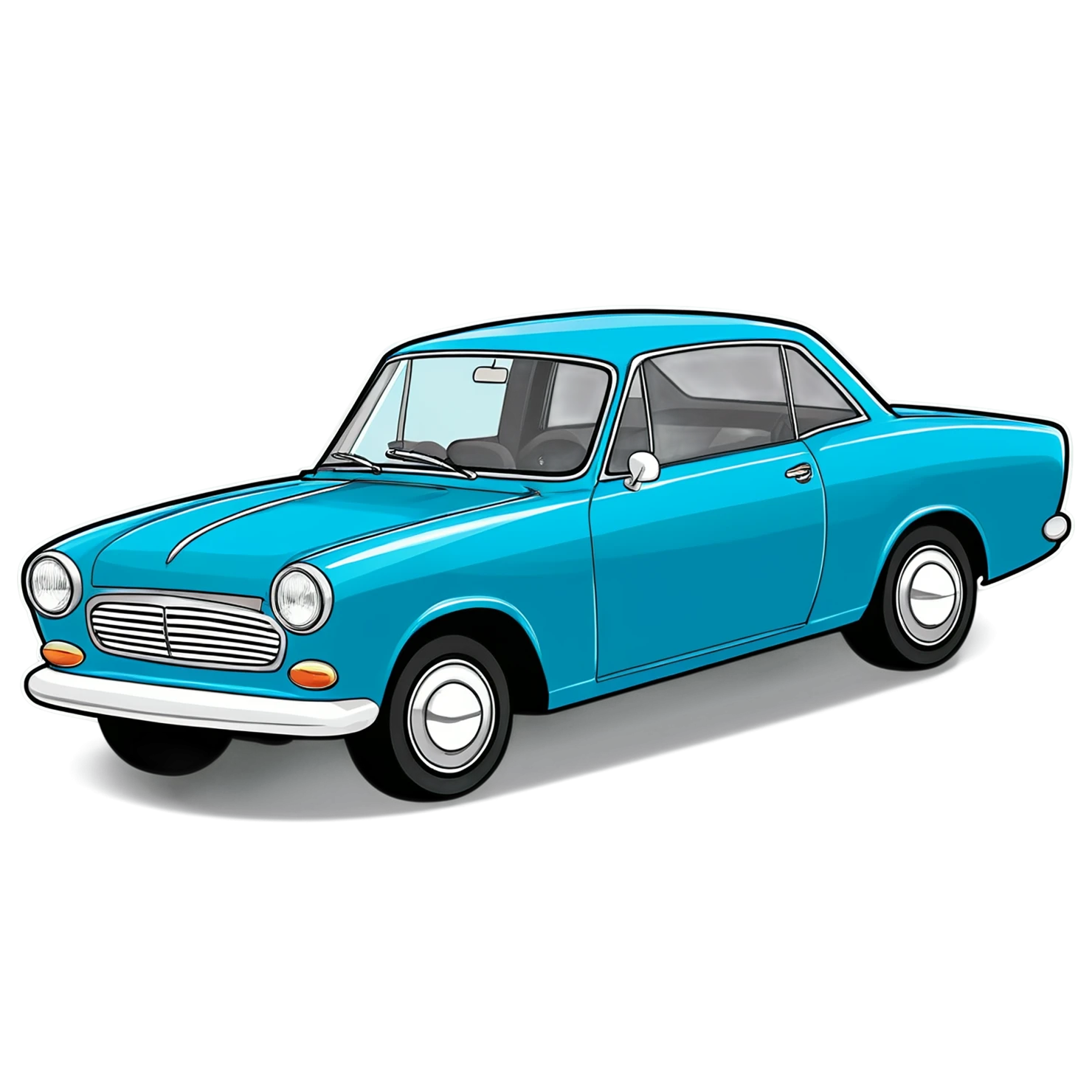Car Cute sticker isolated on transparent background #14115