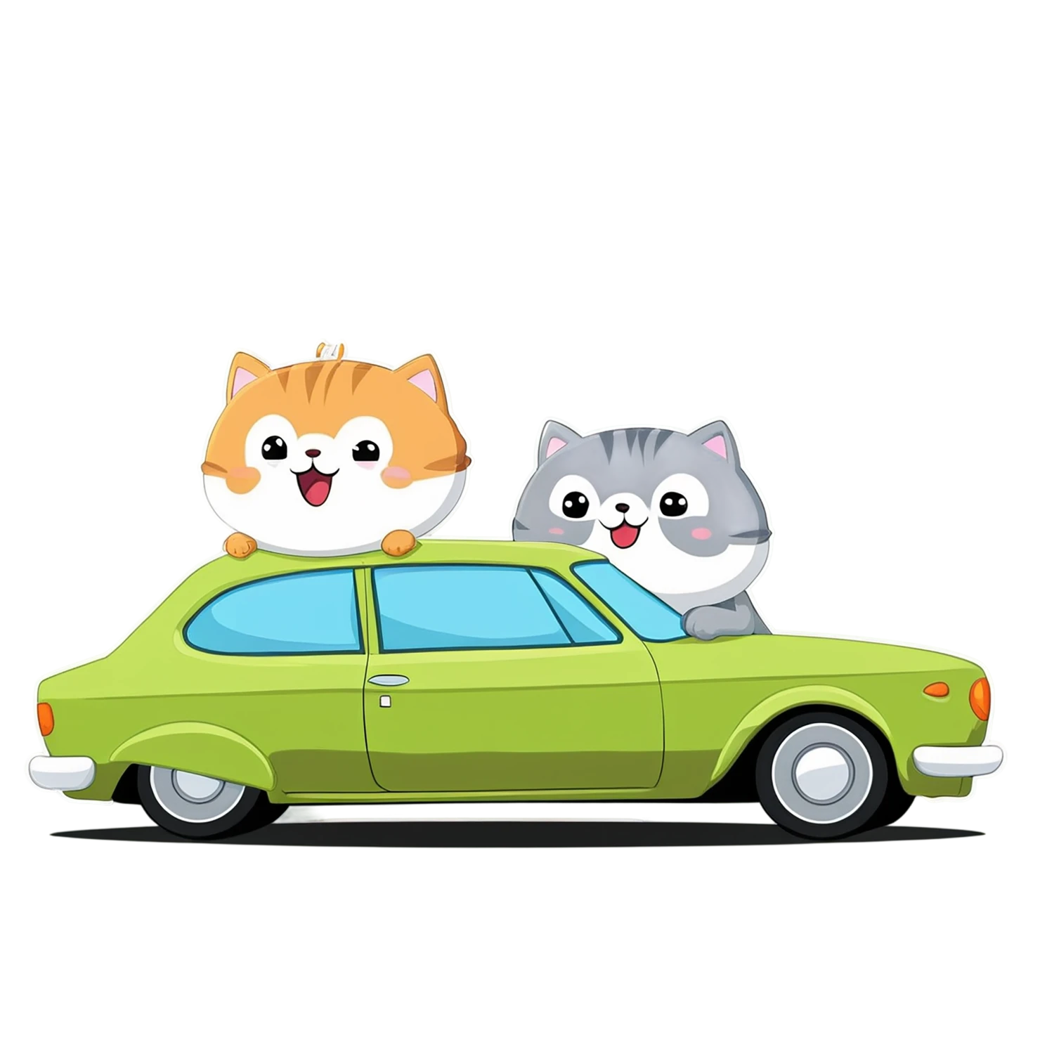 Car Cute sticker isolated on transparent background #14117