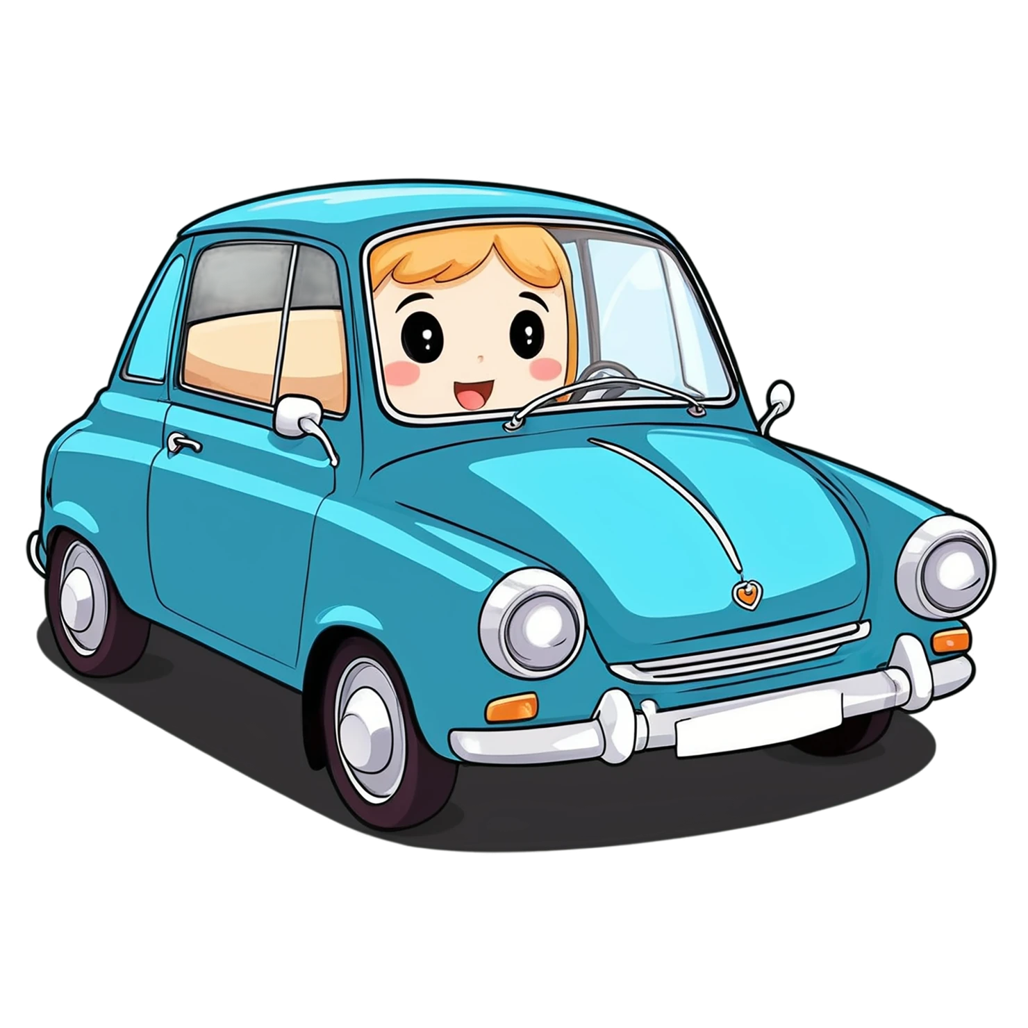 Car Cute sticker isolated on transparent background #14118