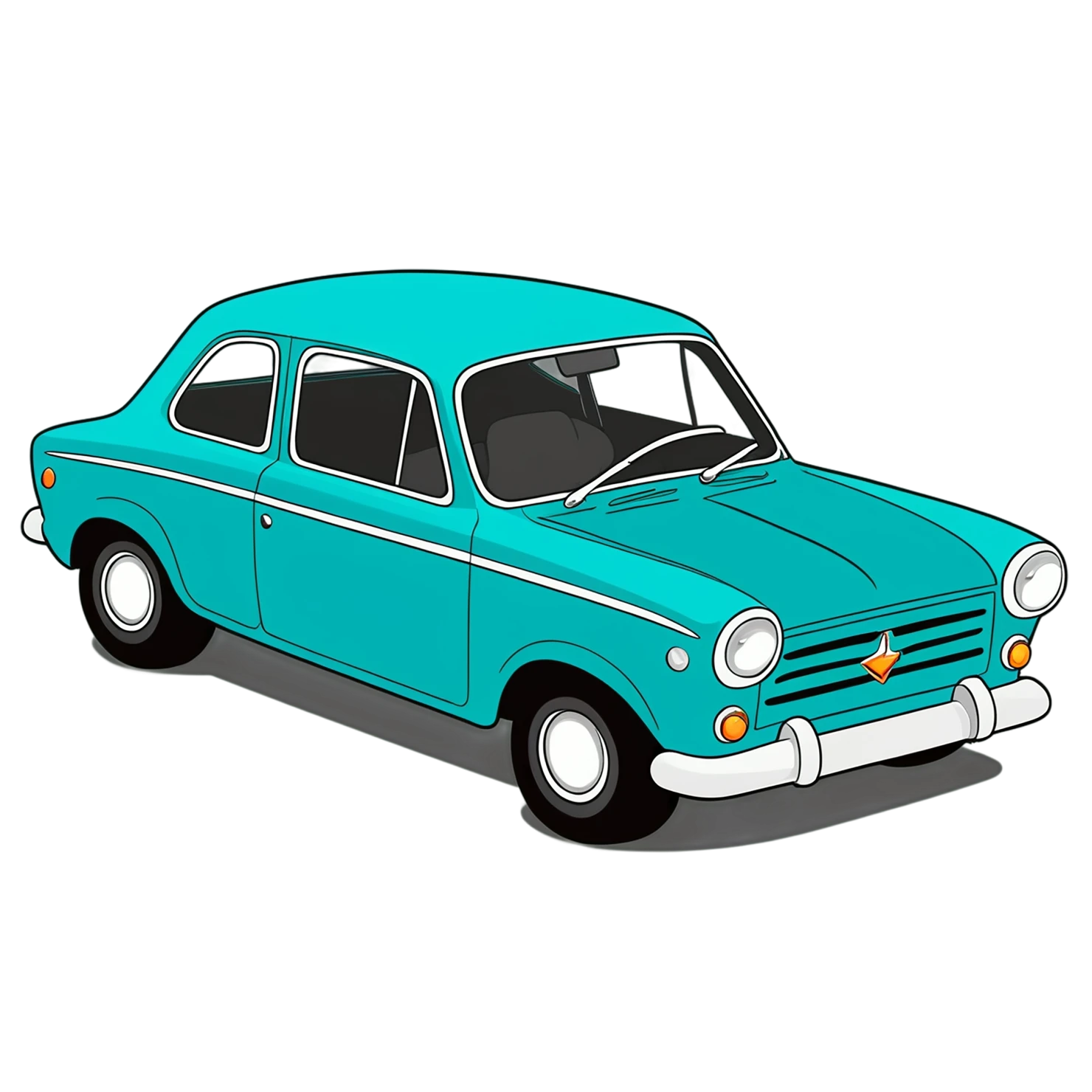 Car Cute sticker isolated on transparent background #14123