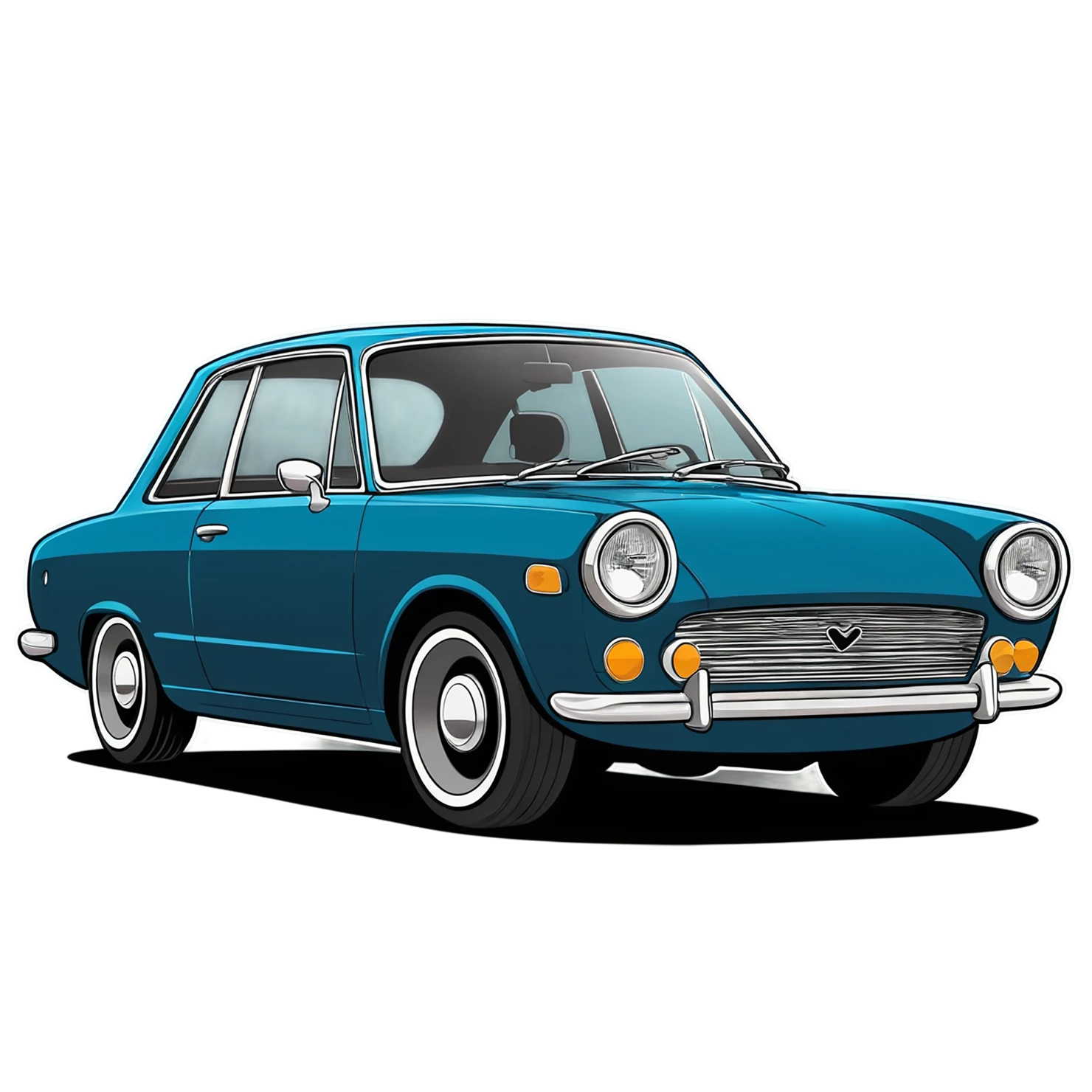 Car Cute sticker isolated on transparent background #14137