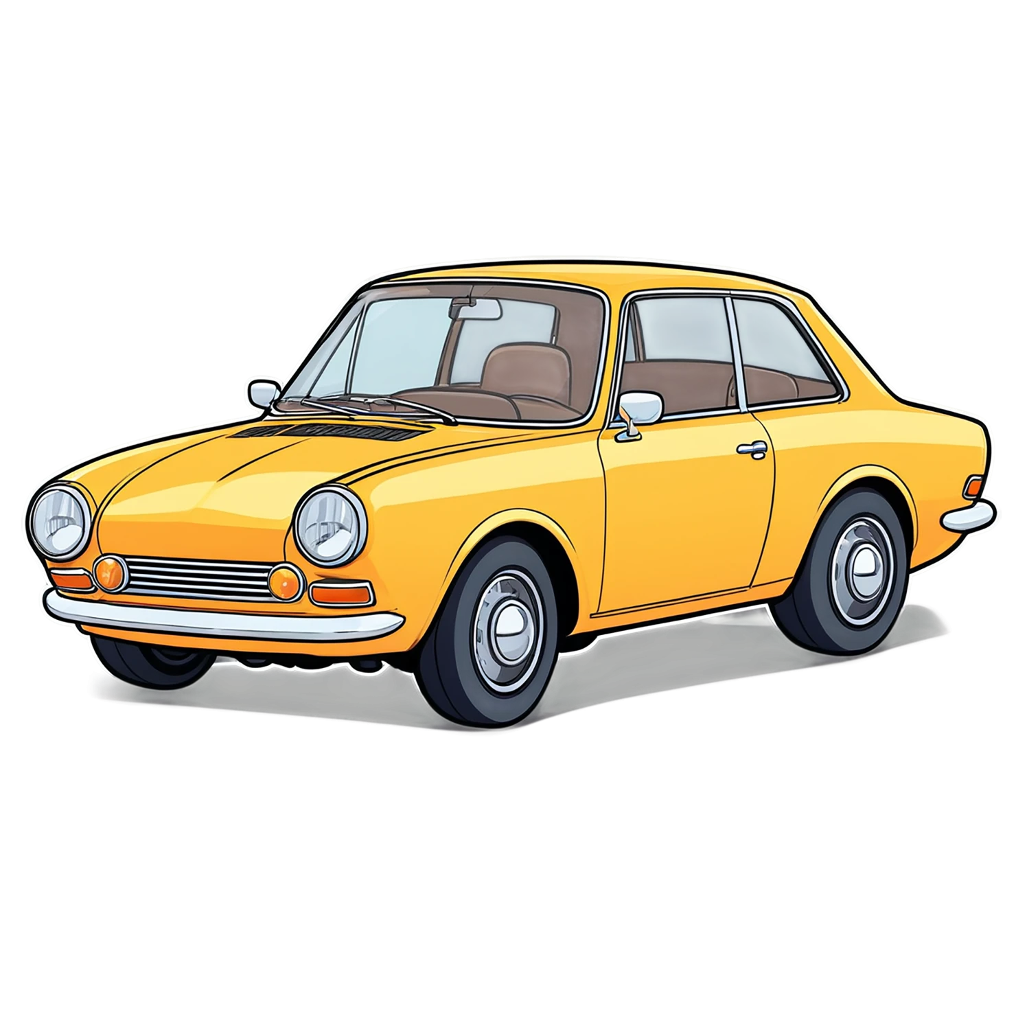Car Cute sticker isolated on transparent background #14138