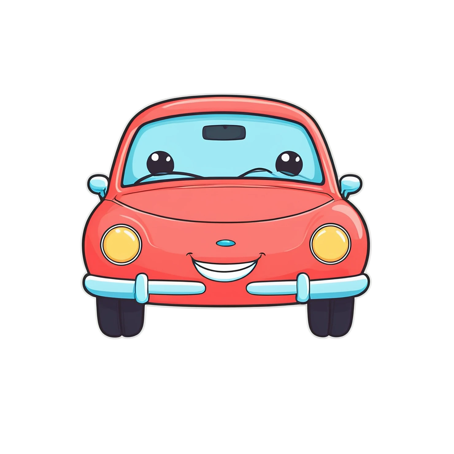 Car Cute sticker isolated on transparent background #14145