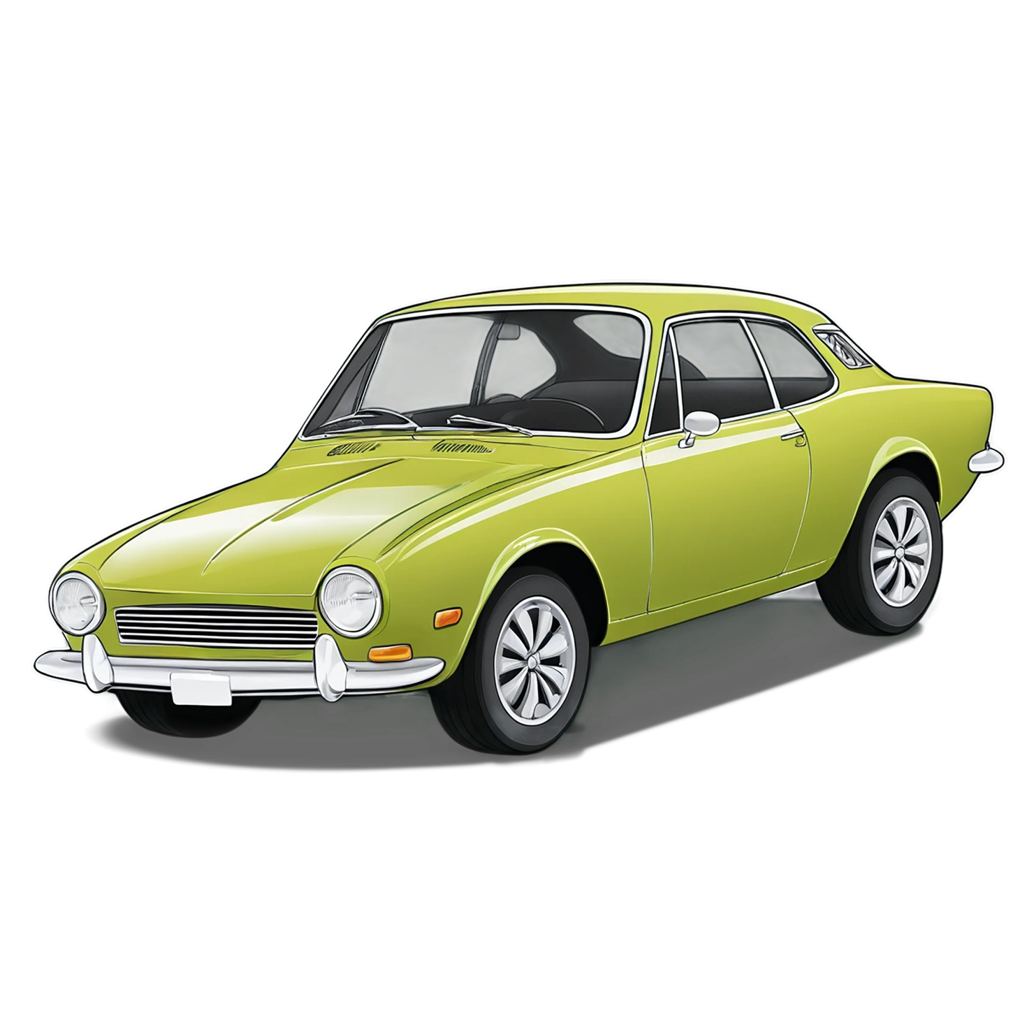 Car Cute sticker isolated on transparent background #14146