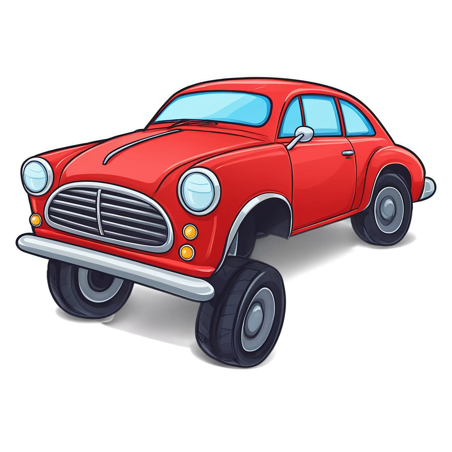 Car Cute sticker isolated on transparent background #14148