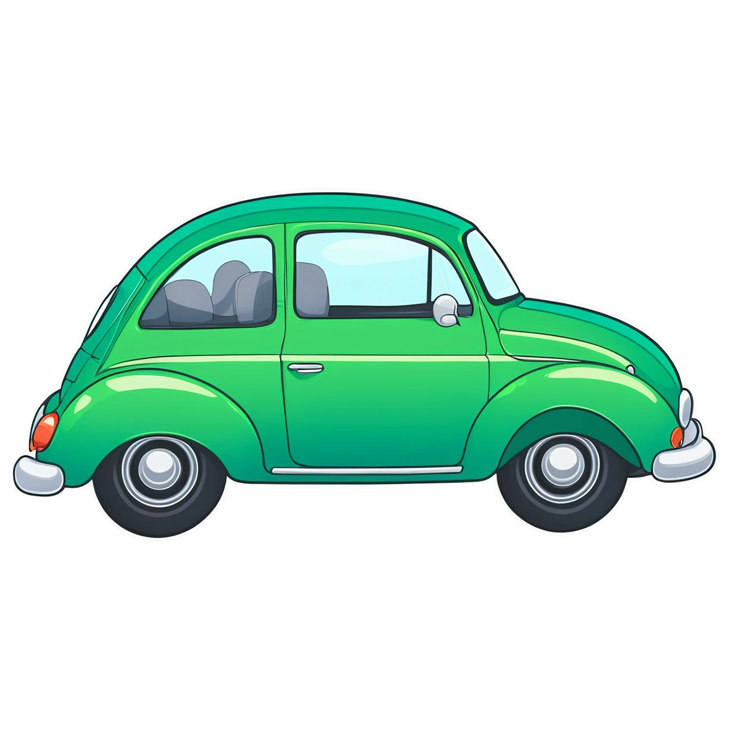 Car Cute sticker isolated on transparent background #14151