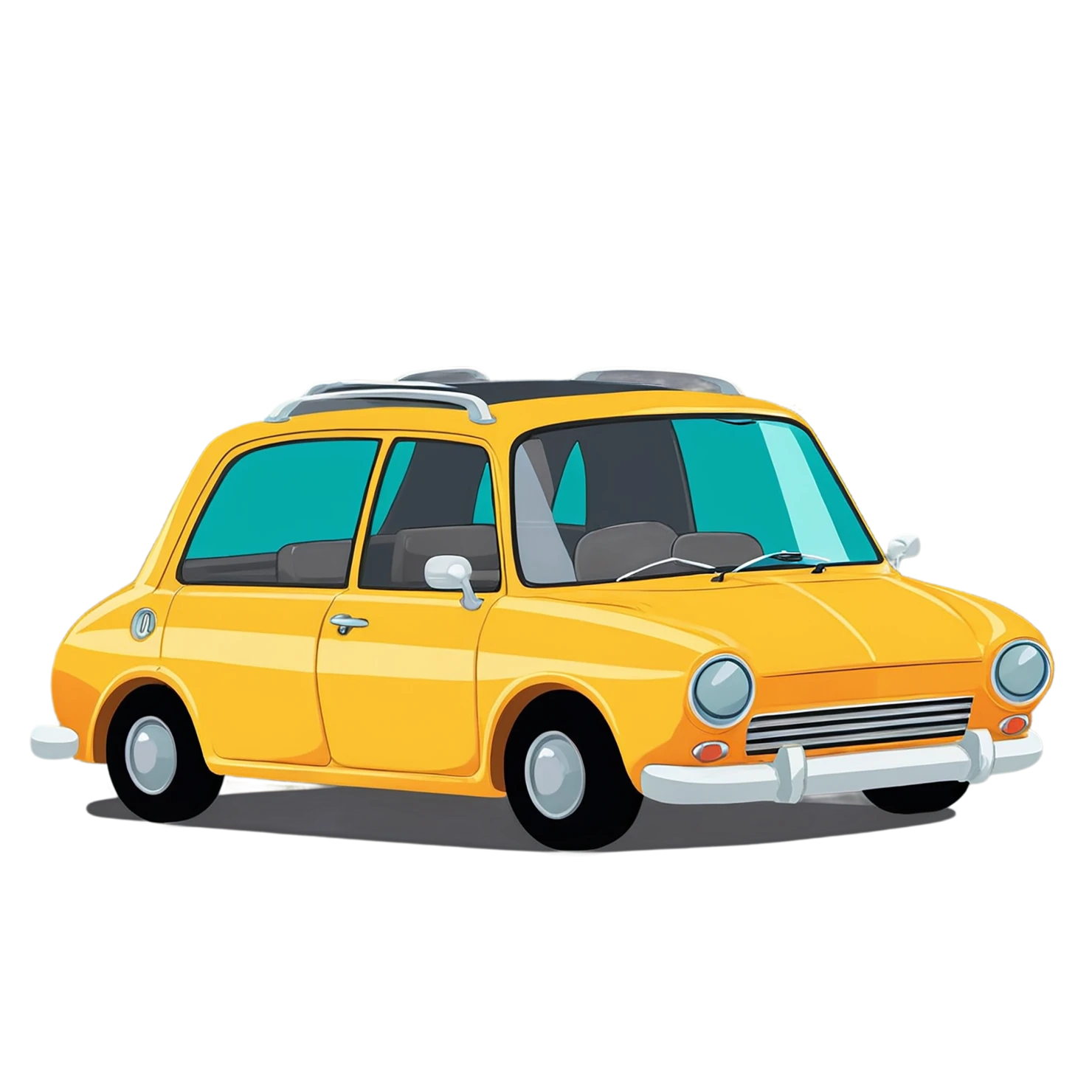 Car Cute sticker isolated on transparent background #14155