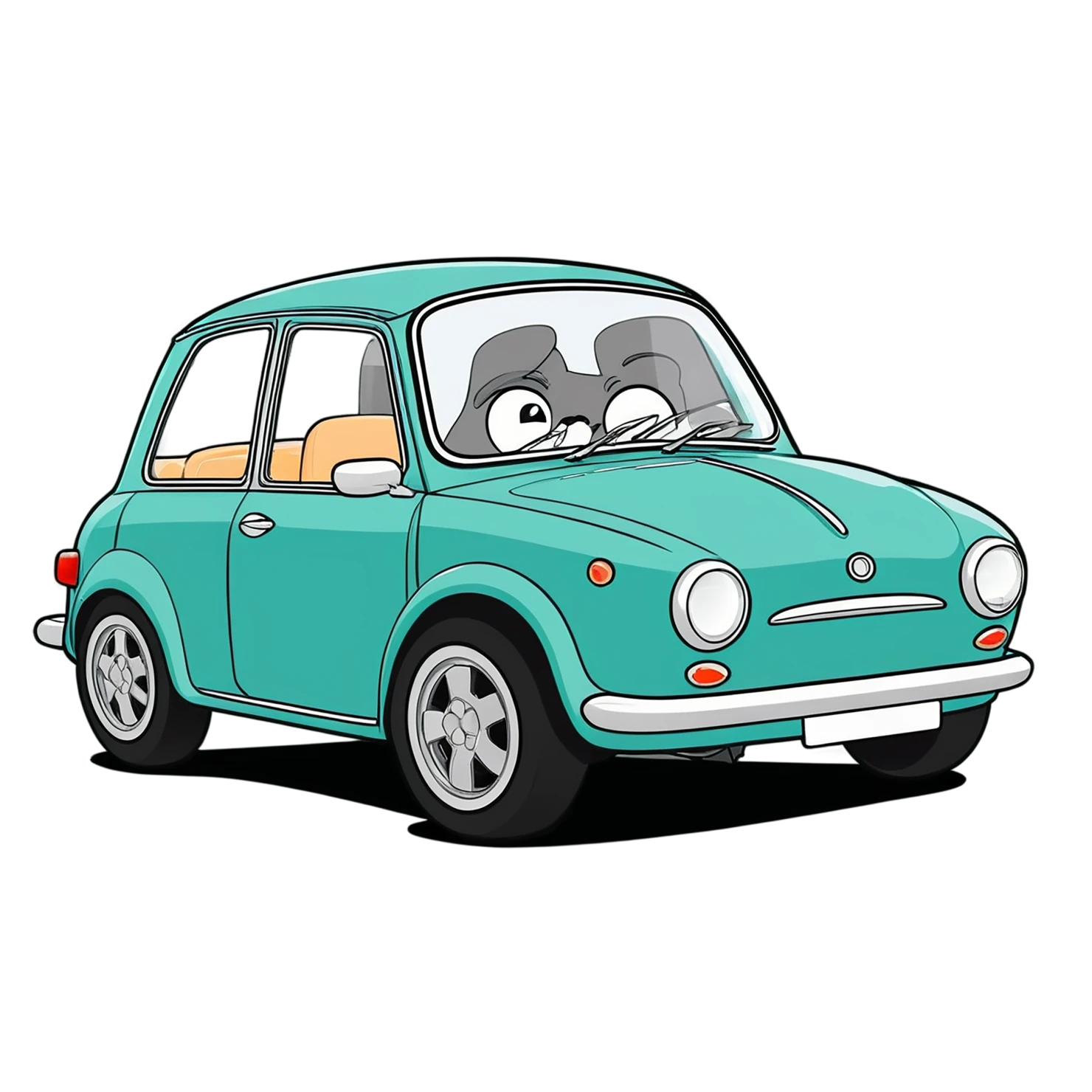 Car Cute sticker isolated on transparent background #14158