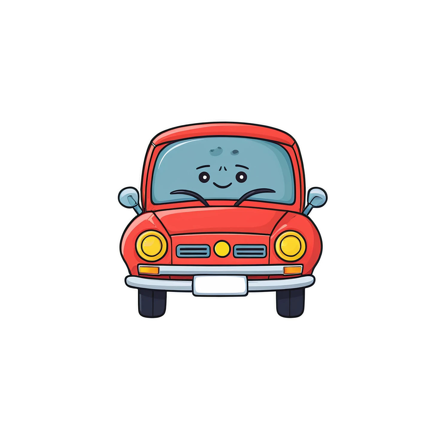 Car Cute sticker isolated on transparent background #14160