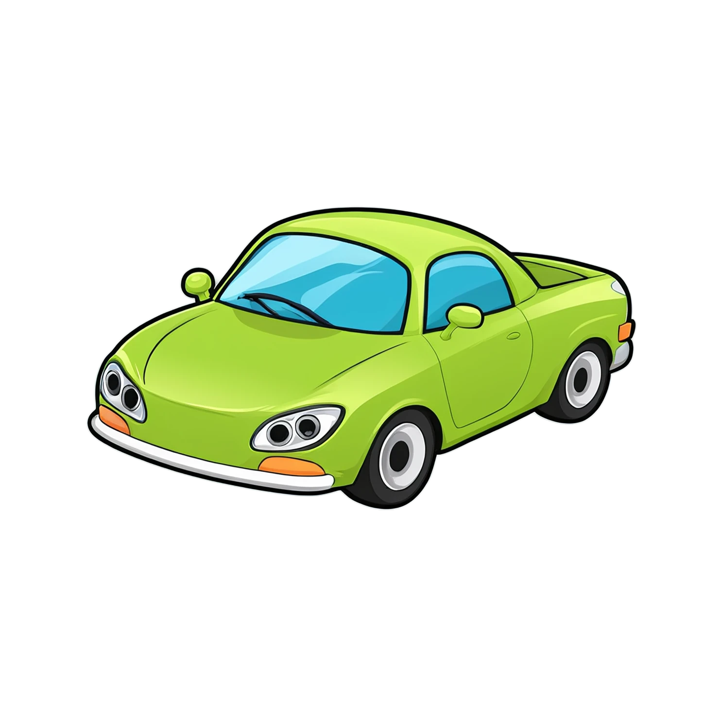 Car Cute sticker isolated on transparent background #14161