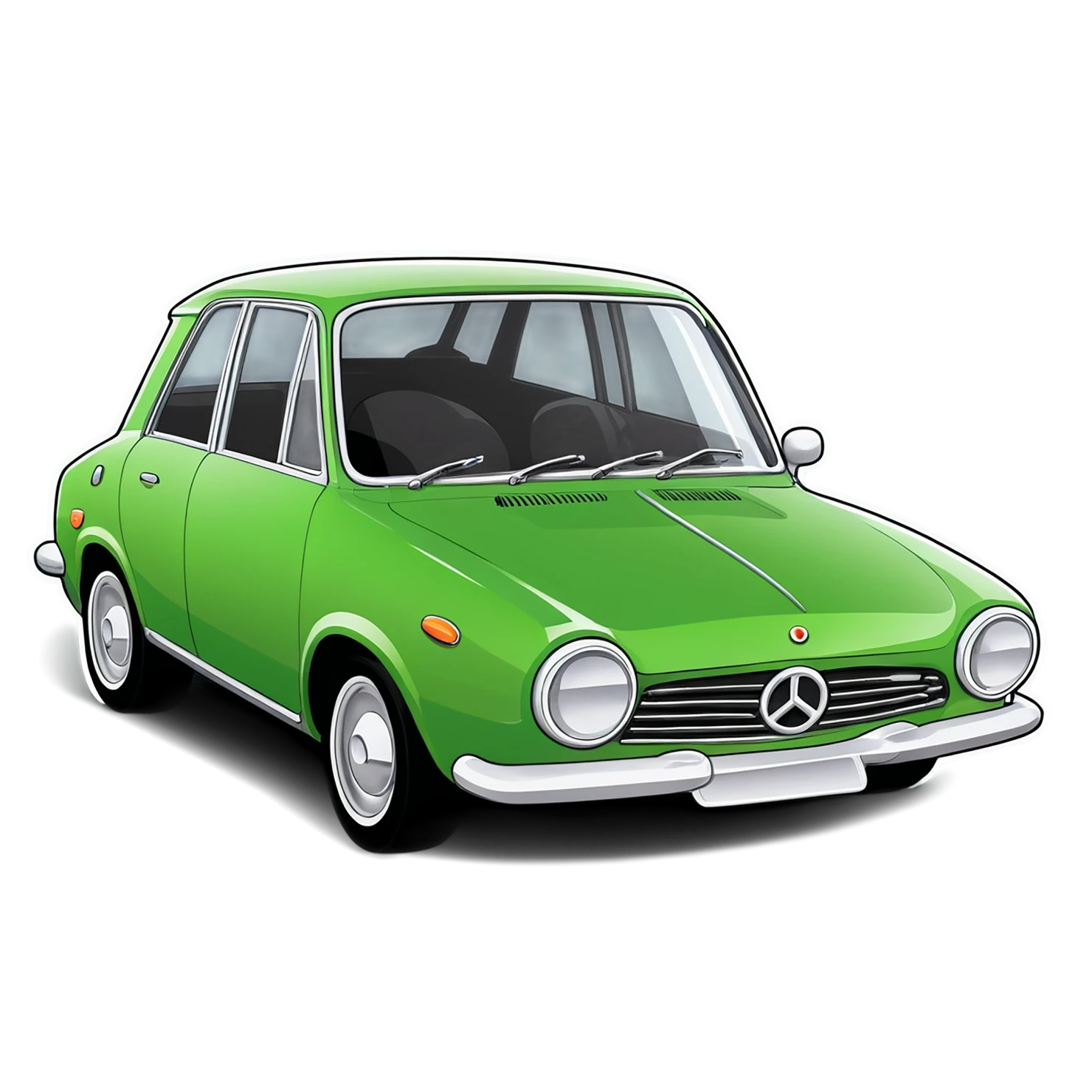 Car Cute sticker isolated on transparent background #14162