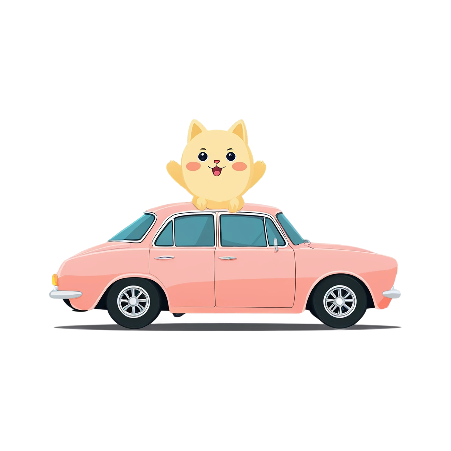 Car Cute sticker isolated on transparent background #14170