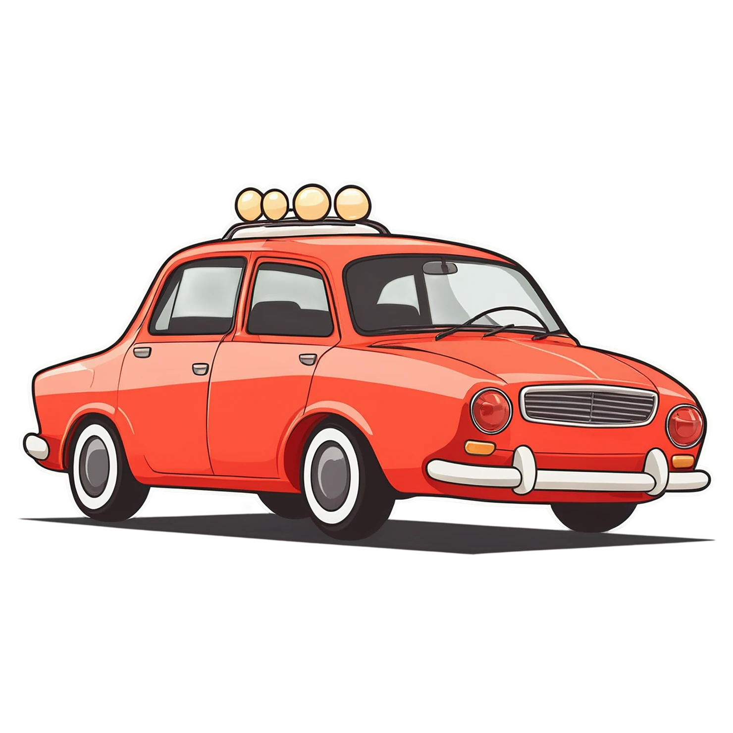 Car Cute sticker isolated on transparent background #14171