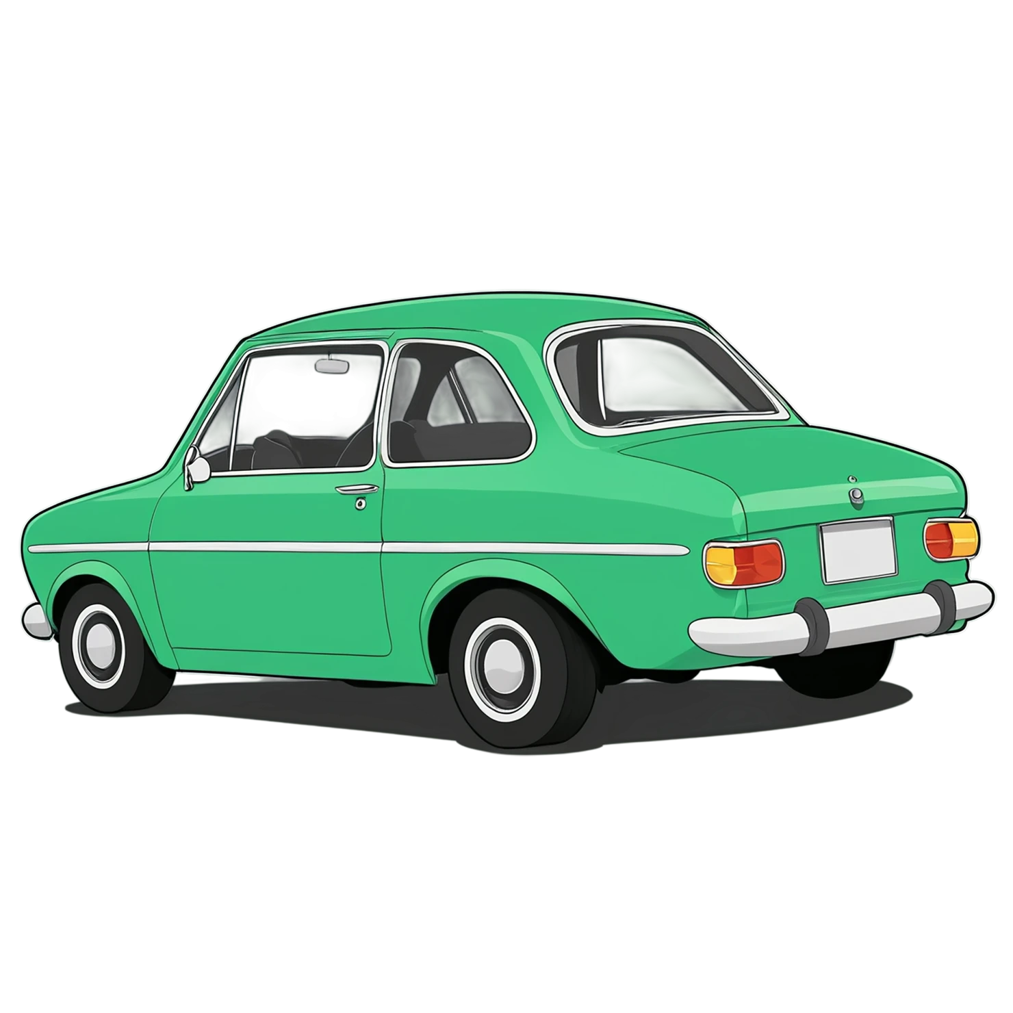 Car Cute sticker isolated on transparent background #14172
