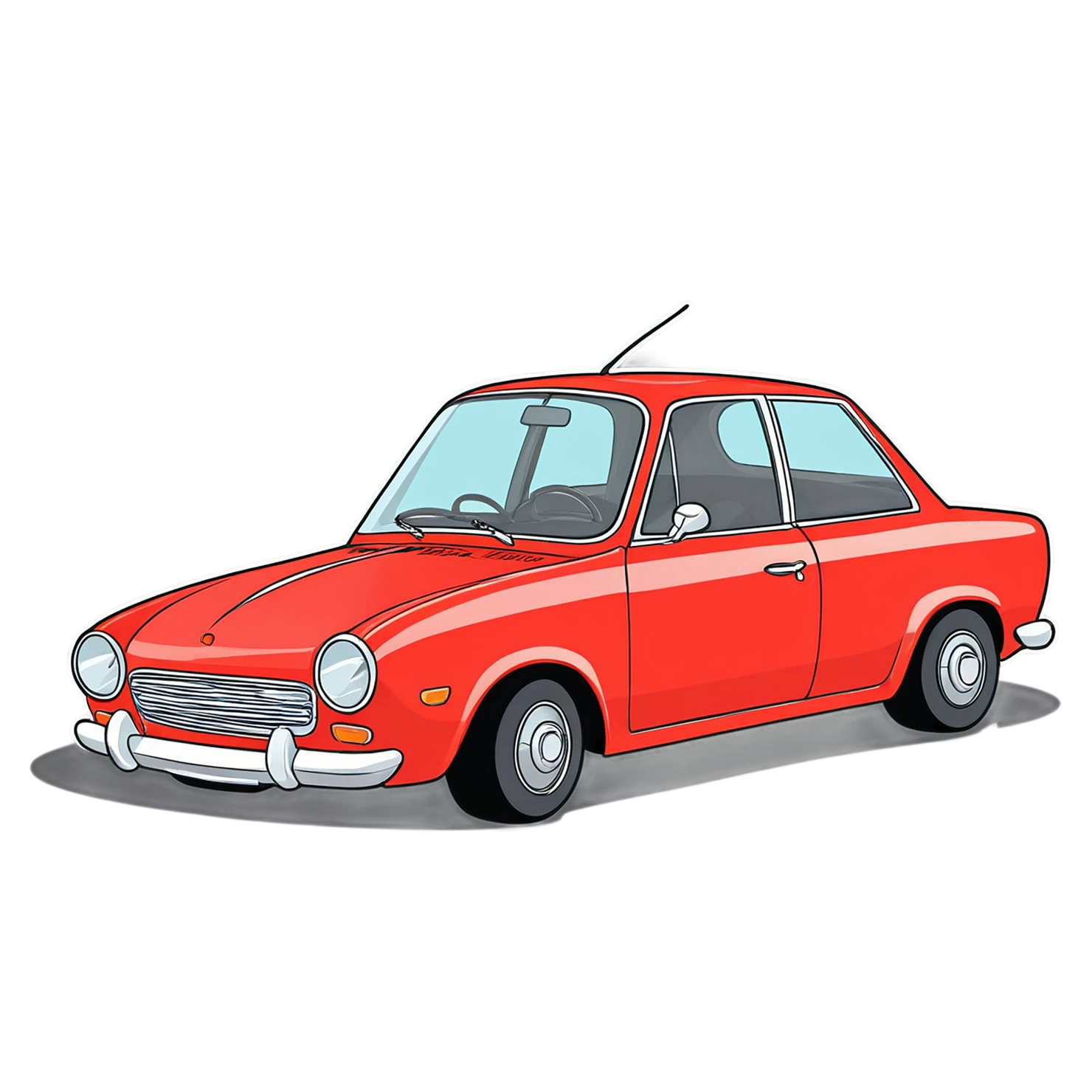 Car Cute sticker isolated on transparent background #14173