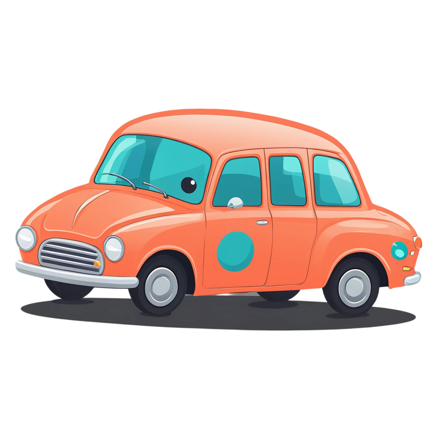 Car Cute sticker isolated on transparent background #14175