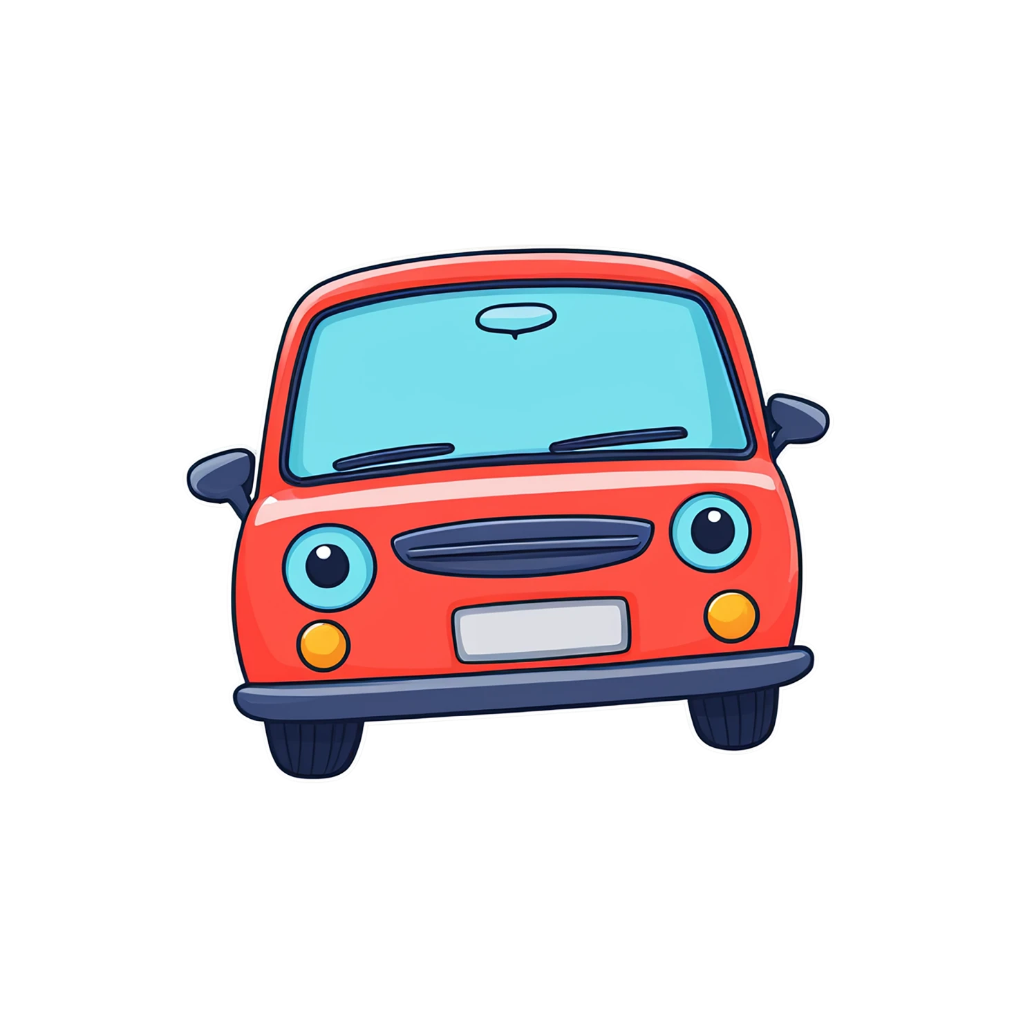 Car Cute sticker isolated on transparent background #14178