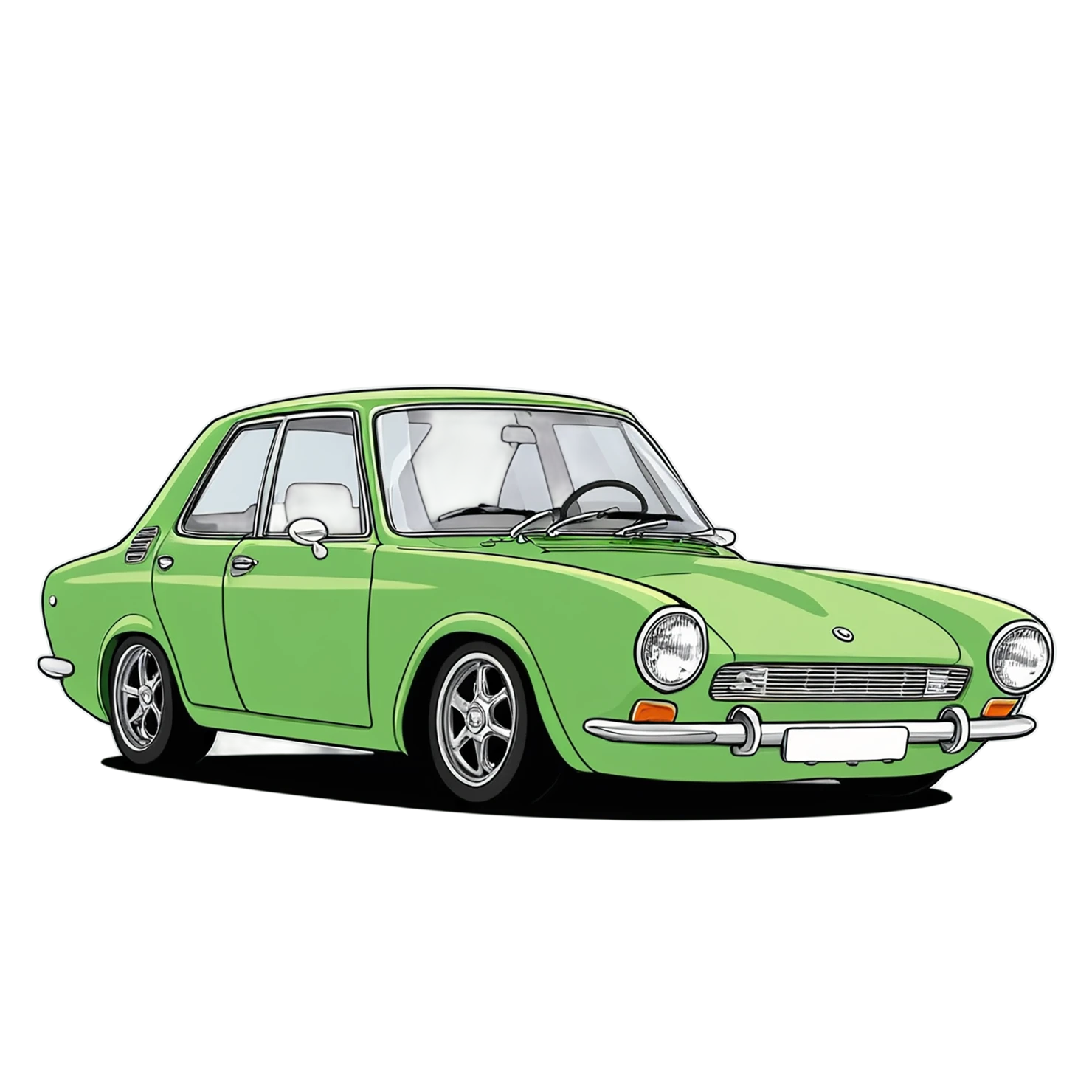 Car Cute sticker isolated on transparent background #14179