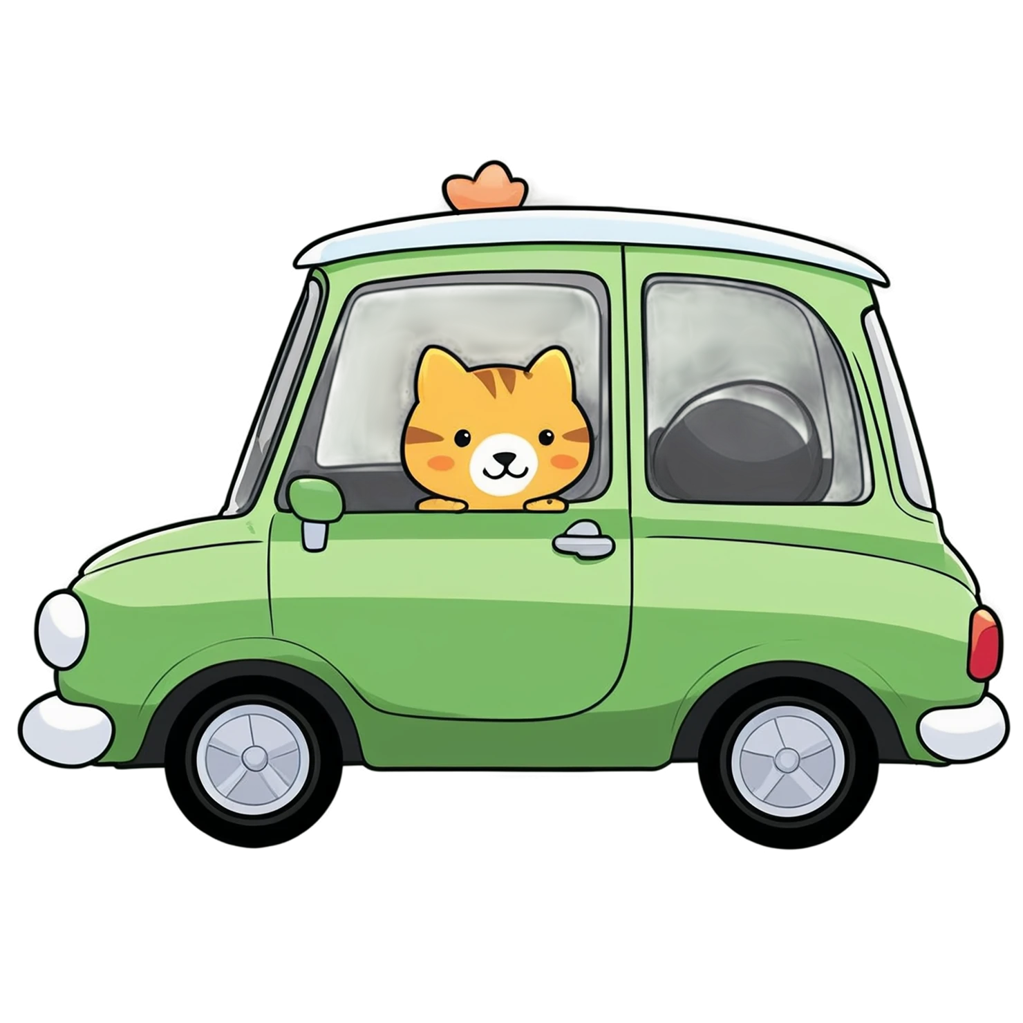 Car Cute sticker isolated on transparent background #14181