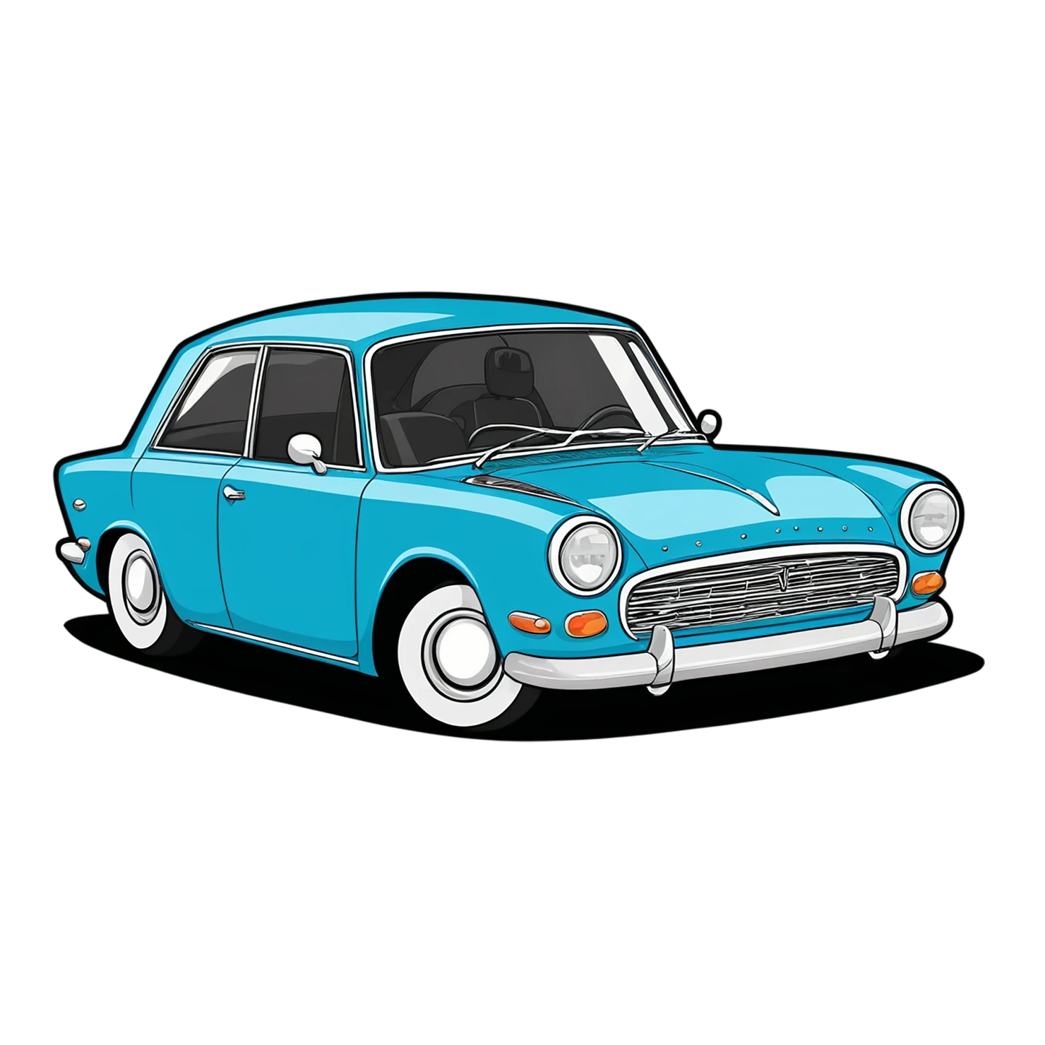 Car Cute sticker isolated on transparent background #14183