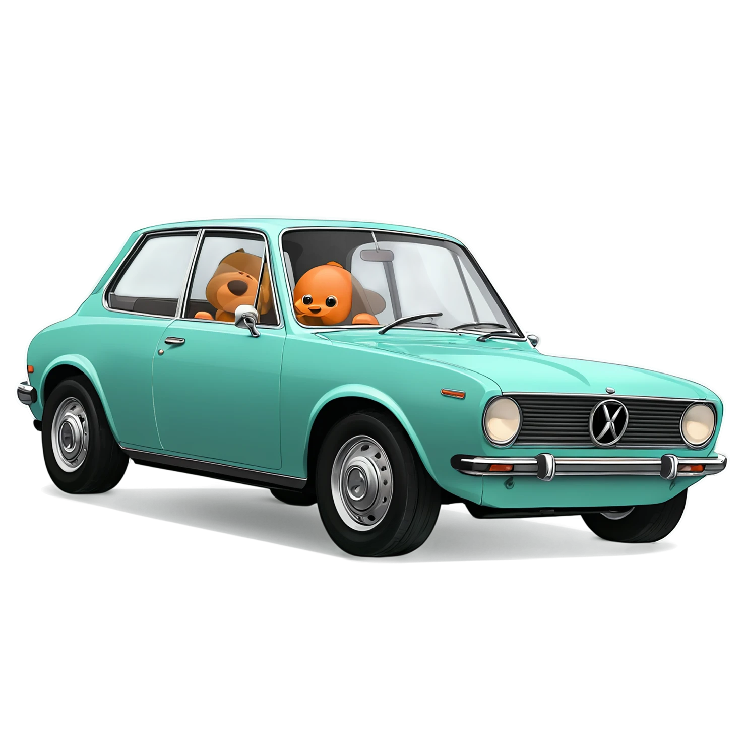 Car Cute sticker isolated on transparent background #14185