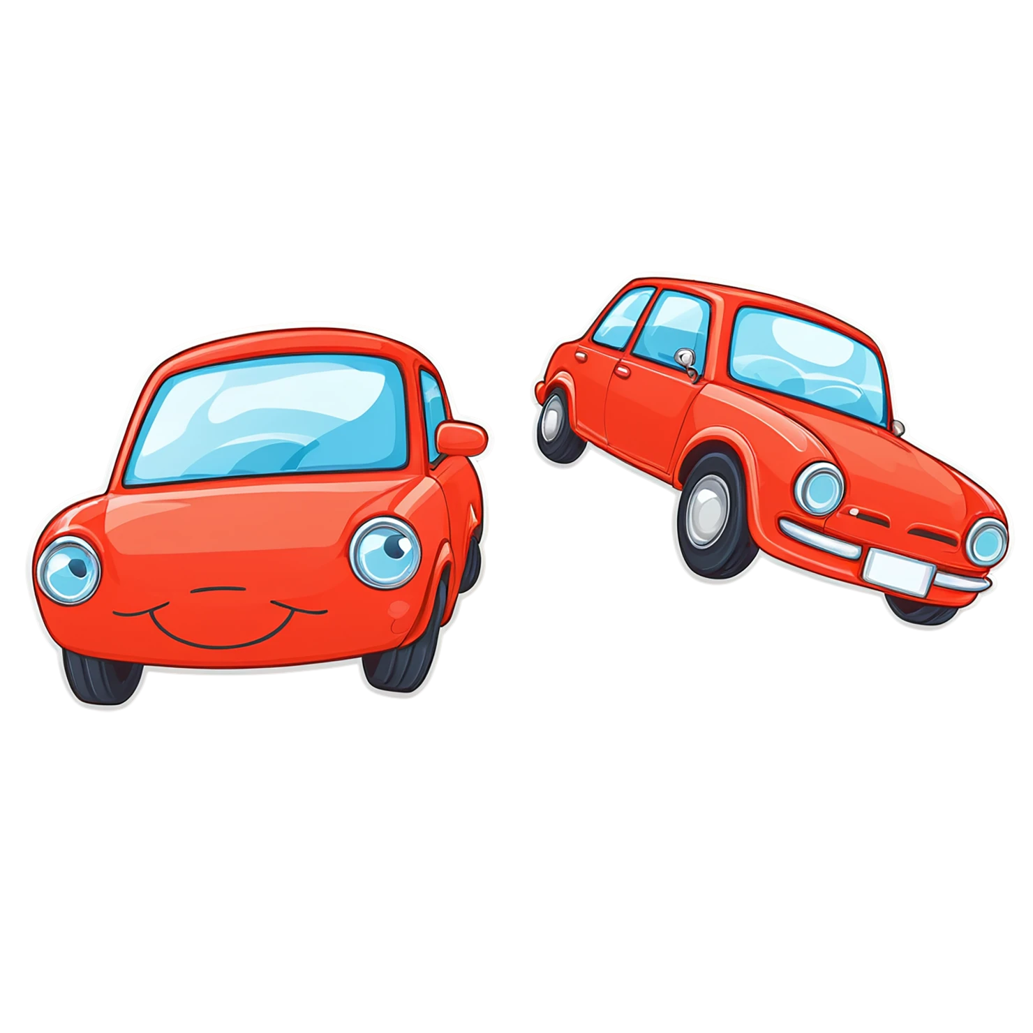 Car Cute sticker isolated on transparent background #14186