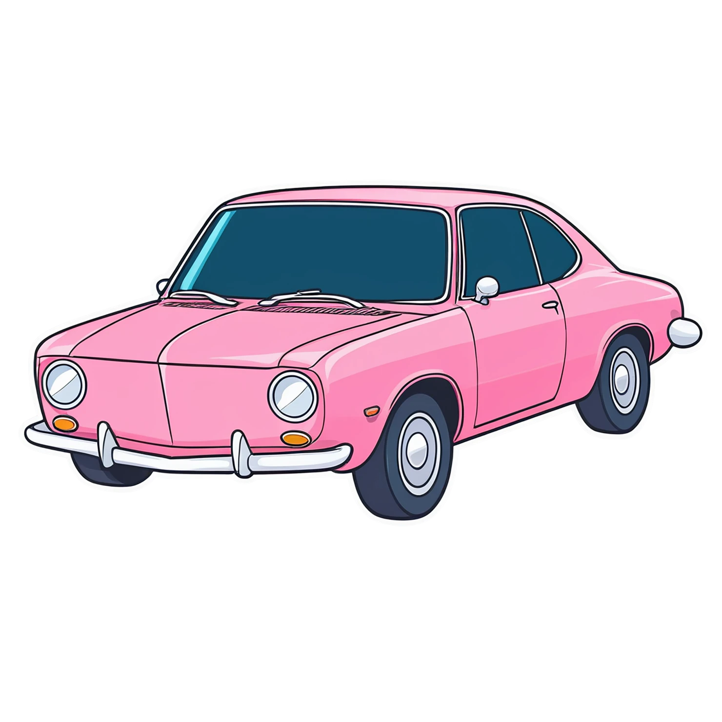 Car Cute sticker isolated on transparent background #14187