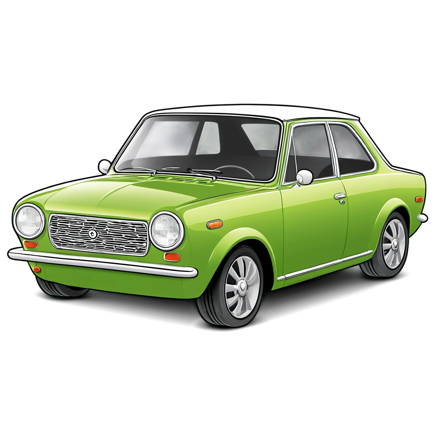 Car Cute sticker isolated on transparent background #14189