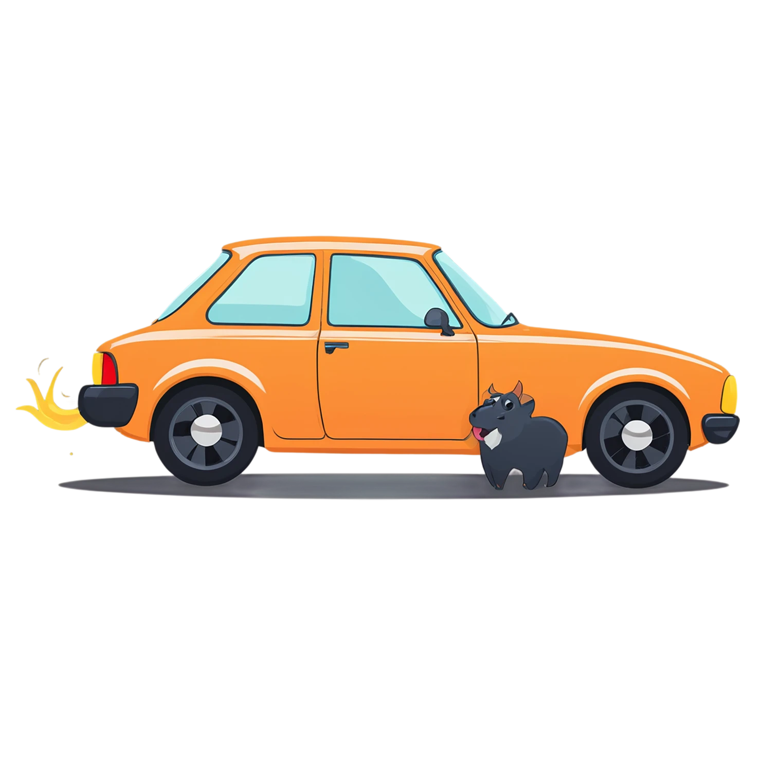 Car Cute sticker isolated on transparent background #14190