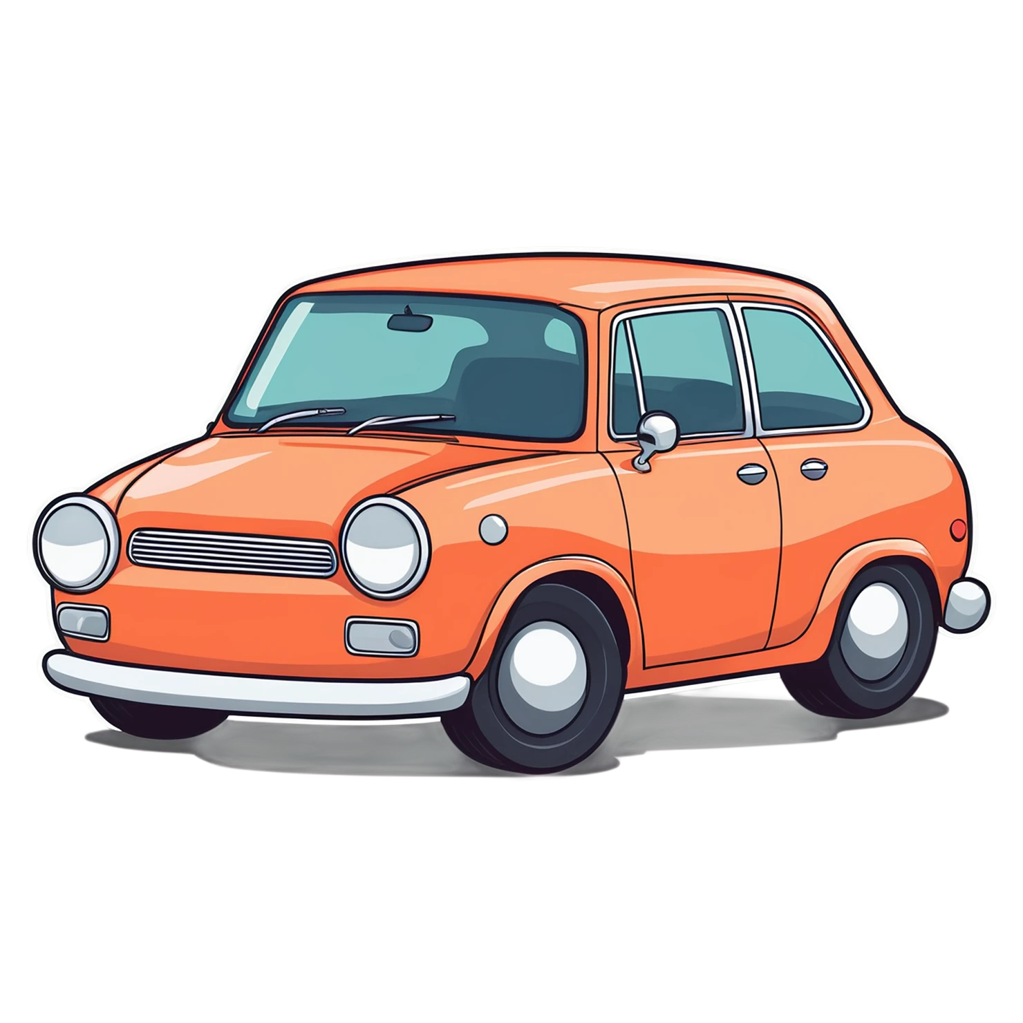 Car Cute sticker isolated on transparent background #14191
