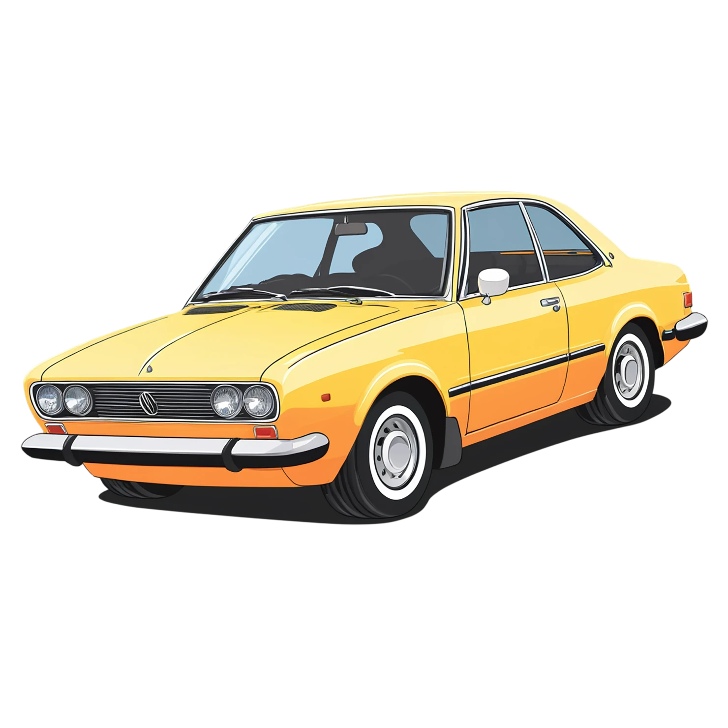 Car Cute sticker isolated on transparent background #14192