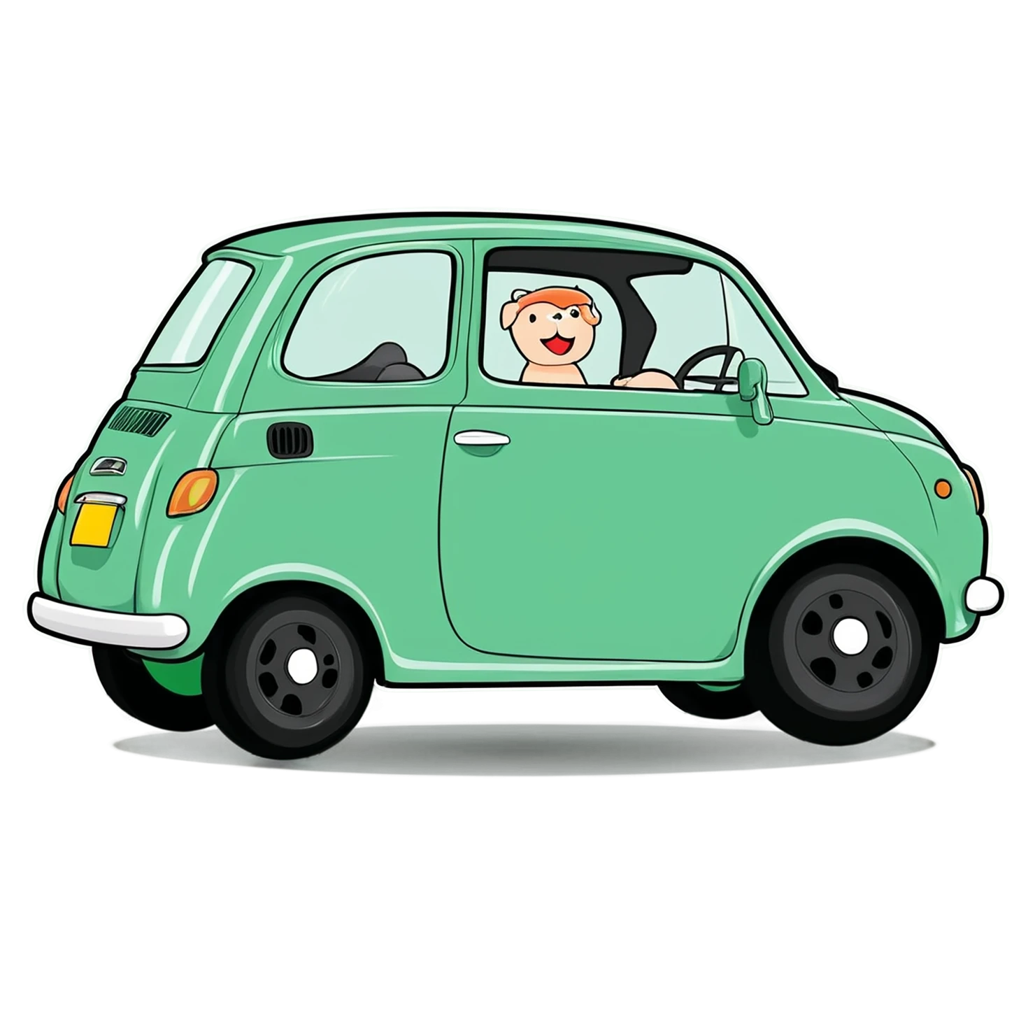 Car Cute sticker isolated on transparent background #14195