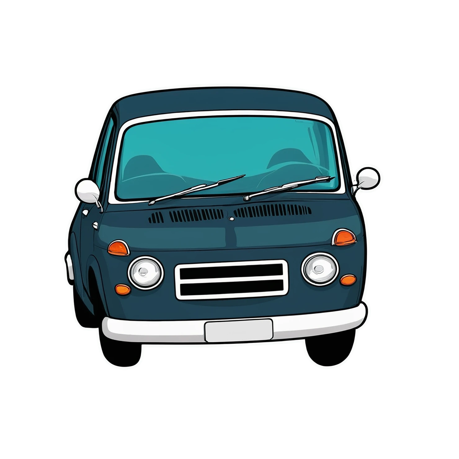 Car Cute sticker isolated on transparent background #14199