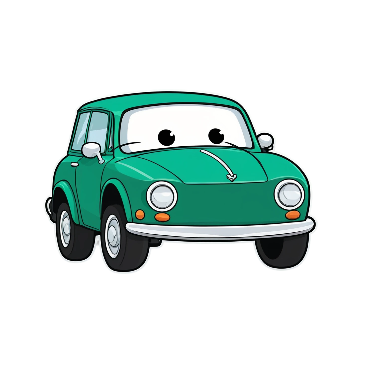 Car Cute sticker isolated on transparent background #14200