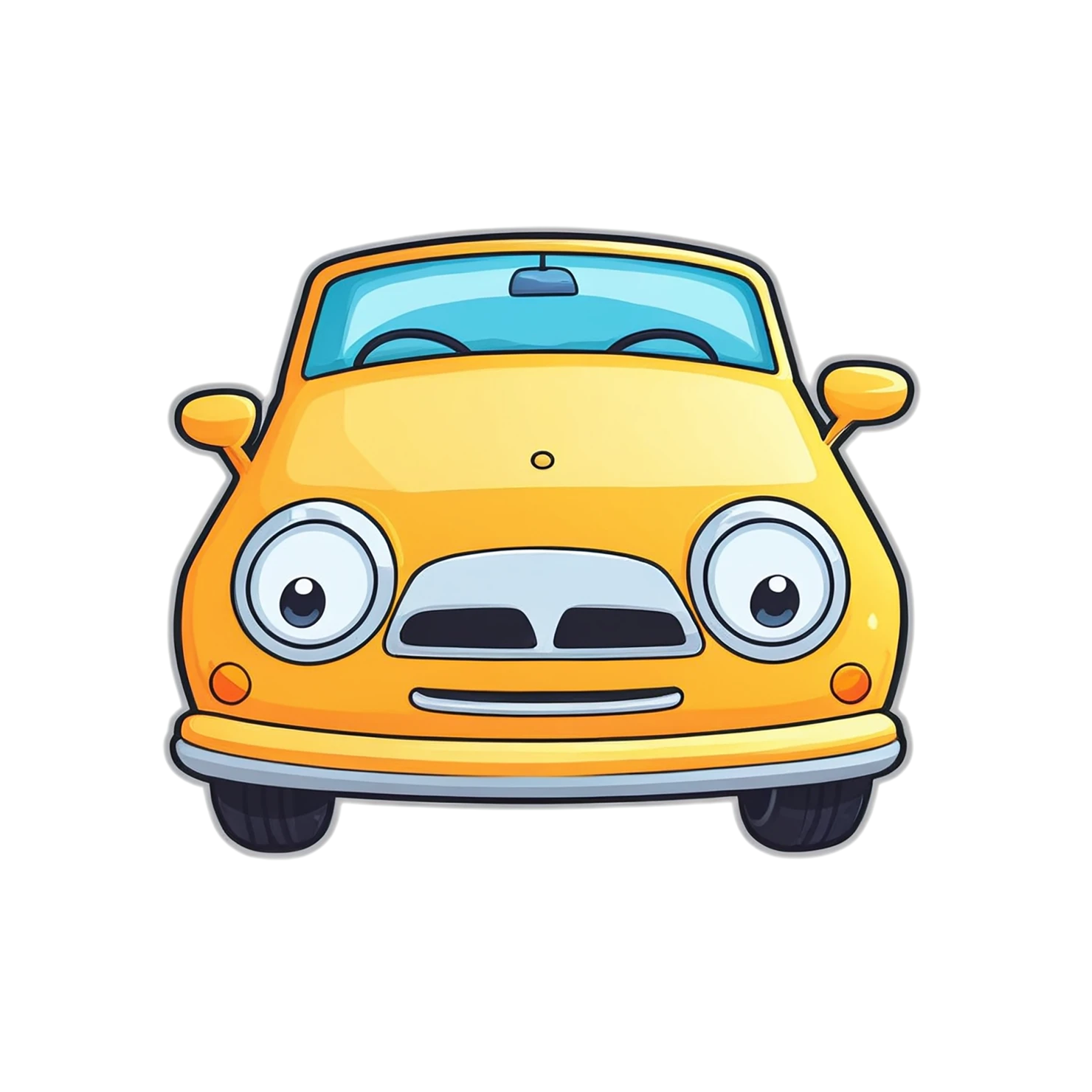 Car Cute sticker isolated on transparent background #14204