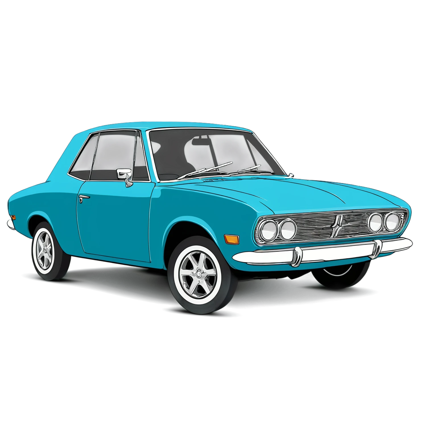 Car Cute sticker isolated on transparent background #14205