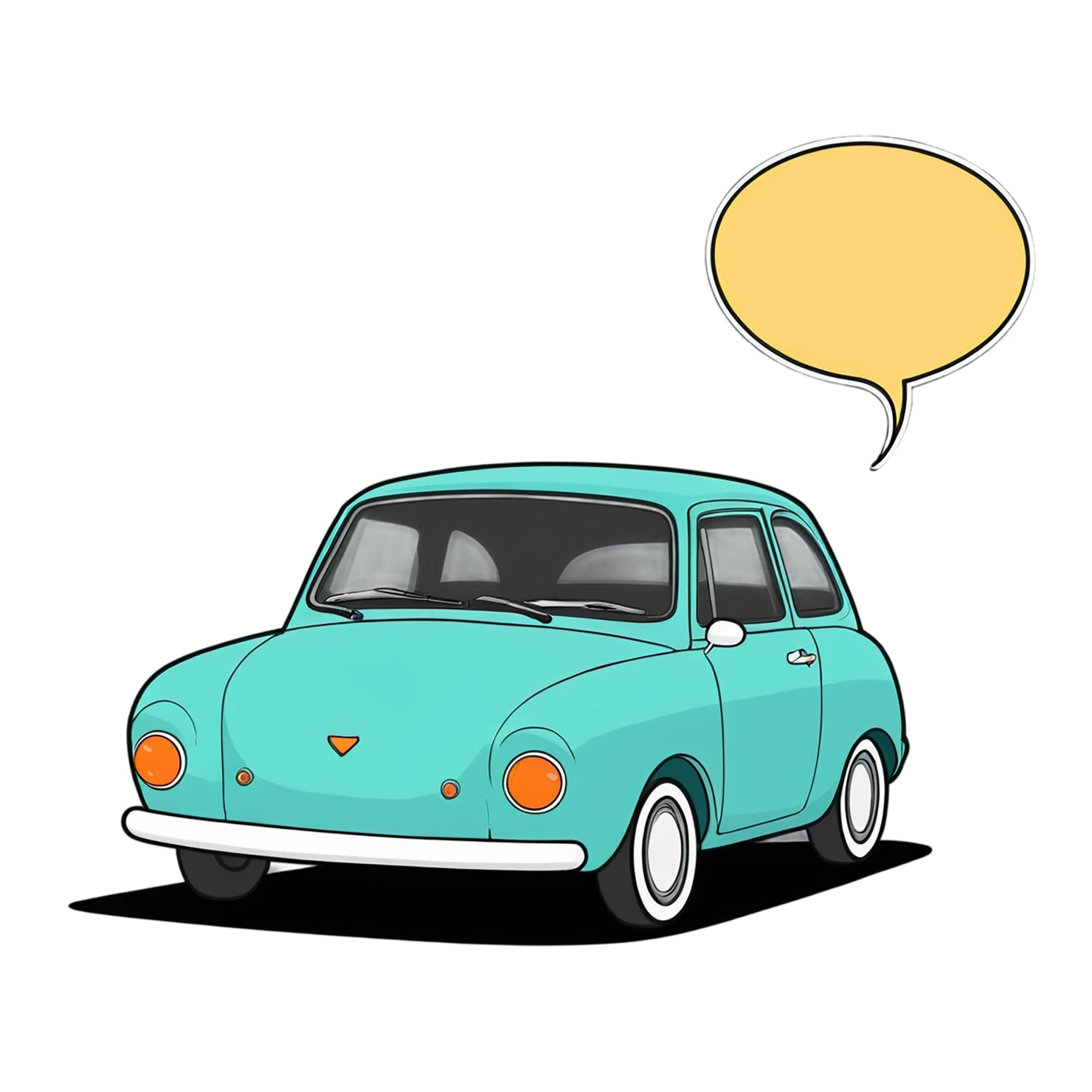 Car Cute sticker isolated on transparent background #14206